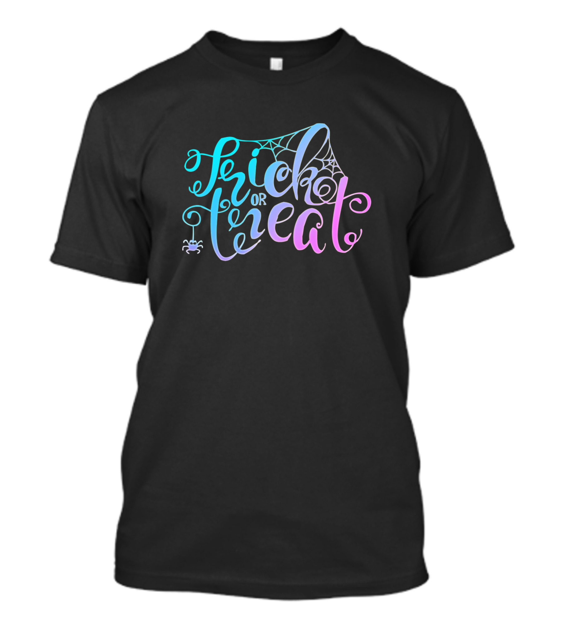 Trick Or Treat Halloween Spider Web T-Shirt