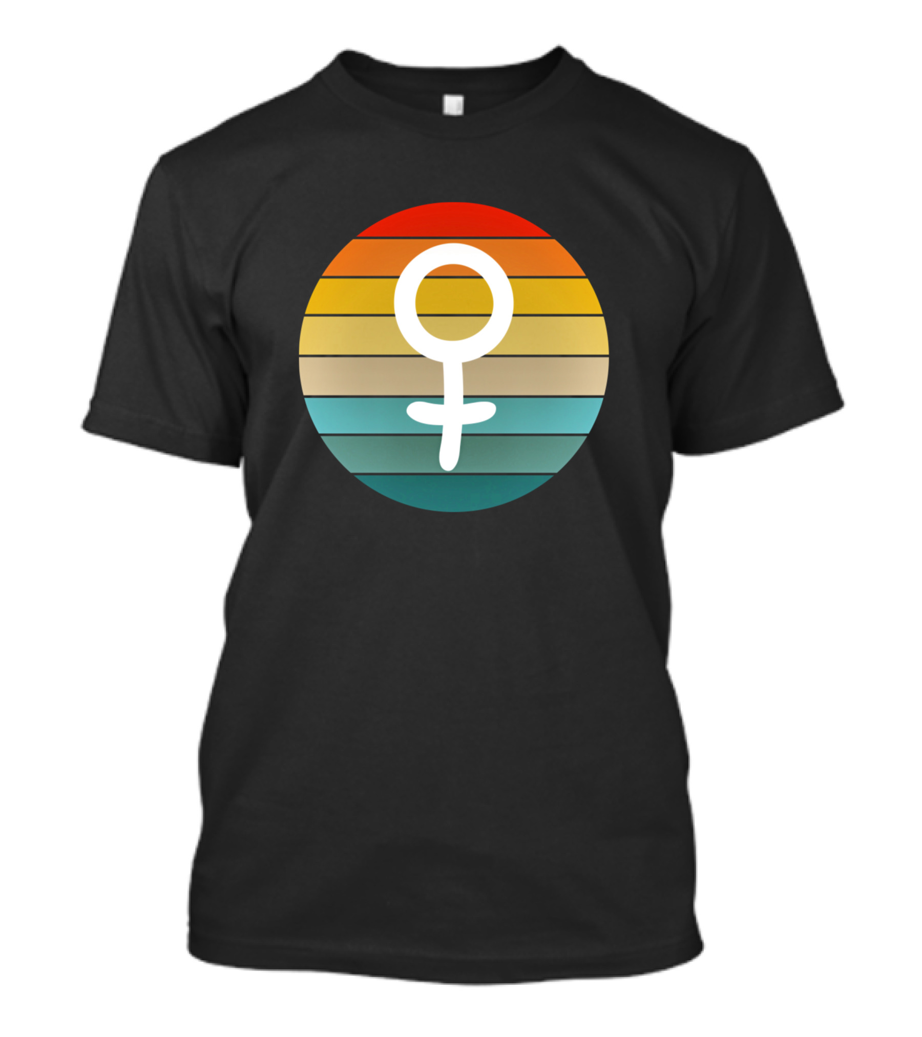 Women Gender Symbol Retro Feminism Circle T-Shirt