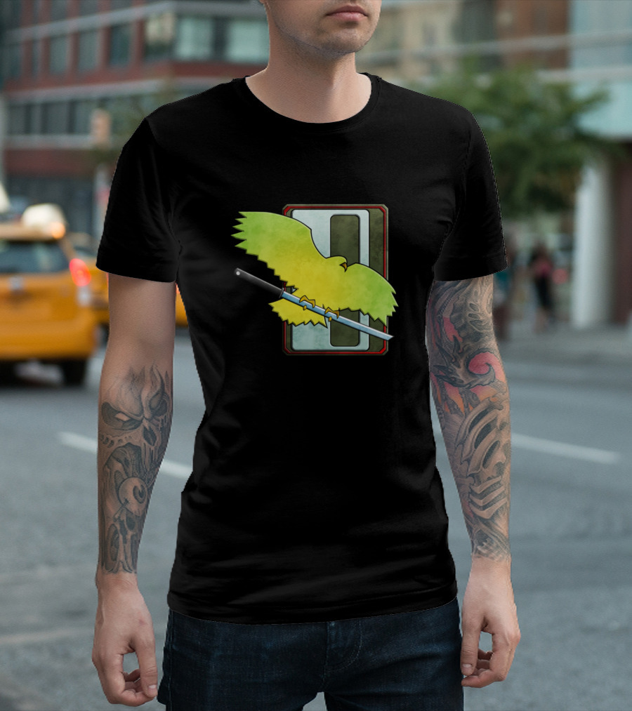 Battletech Clan Jade Falcon Symbol with Sword T-Shirt