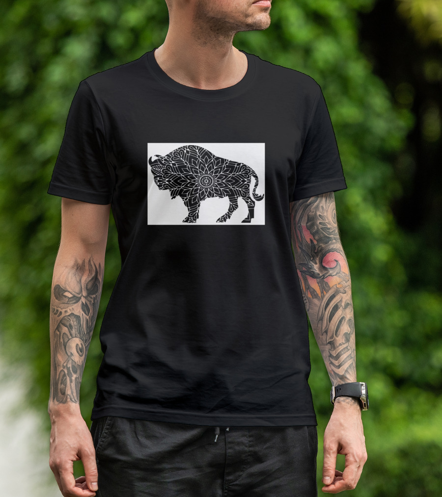 Buffalo Mandala Intricate Animal T-Shirt