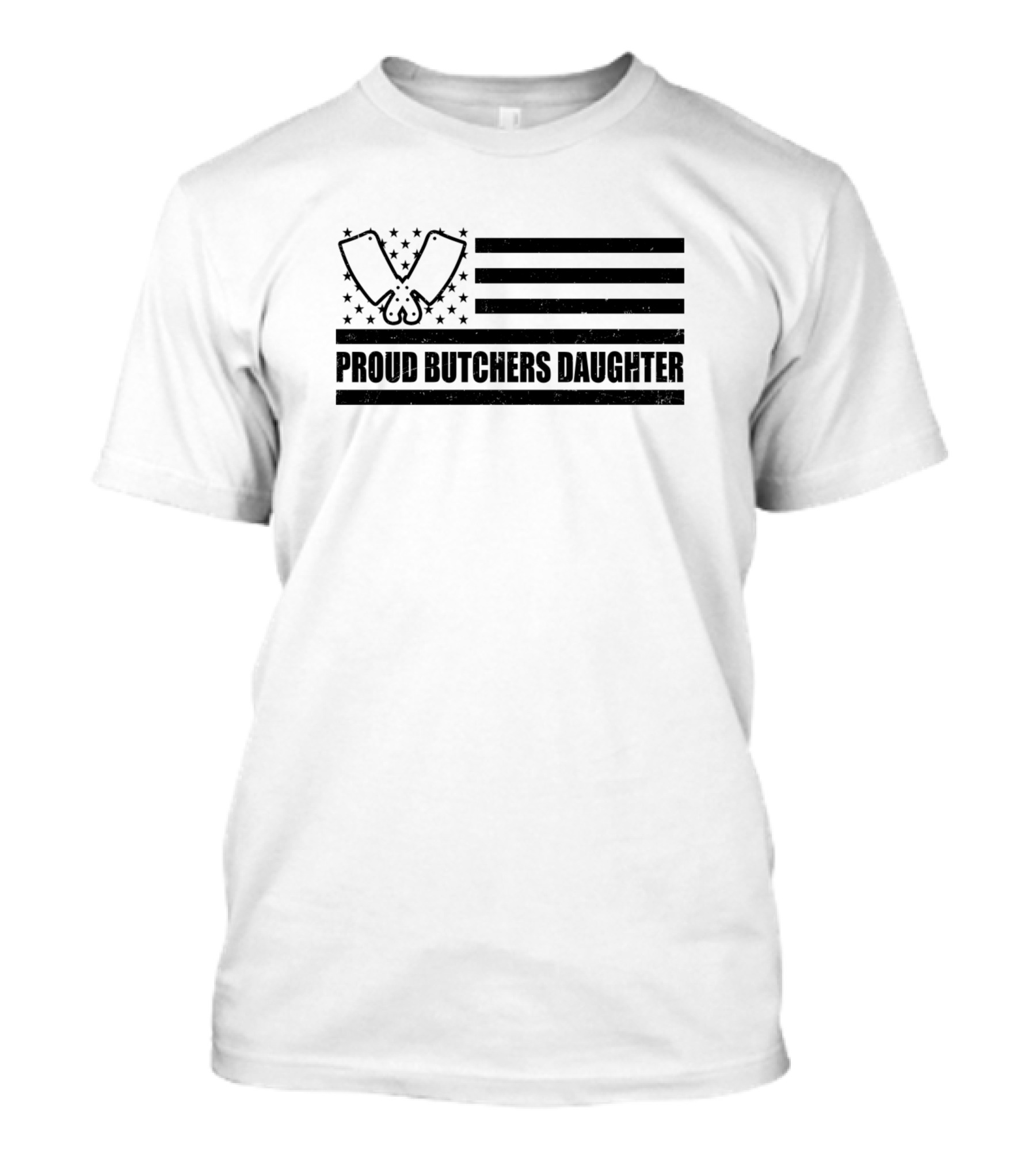 Proud Butchers Daughter Cleaver Flag T-Shirt