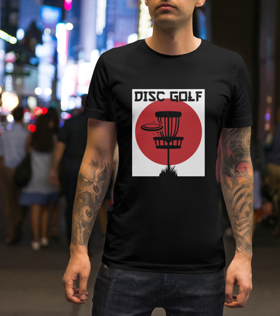 Disc Golf Japanese Sun Circle T-Shirt