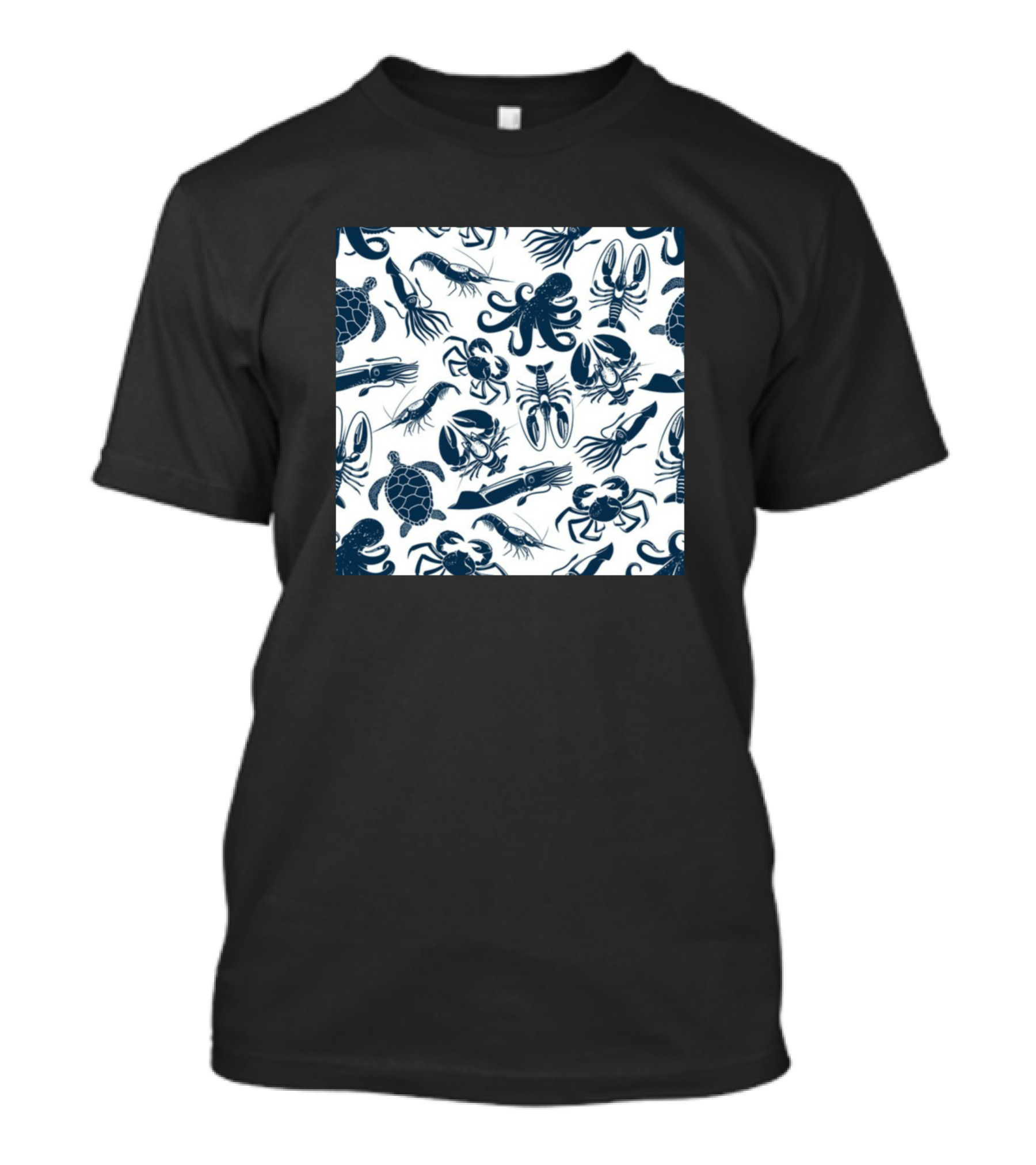 Seafood Octopus Lobster Crab Turtle Shrimp Squid T-Shirt