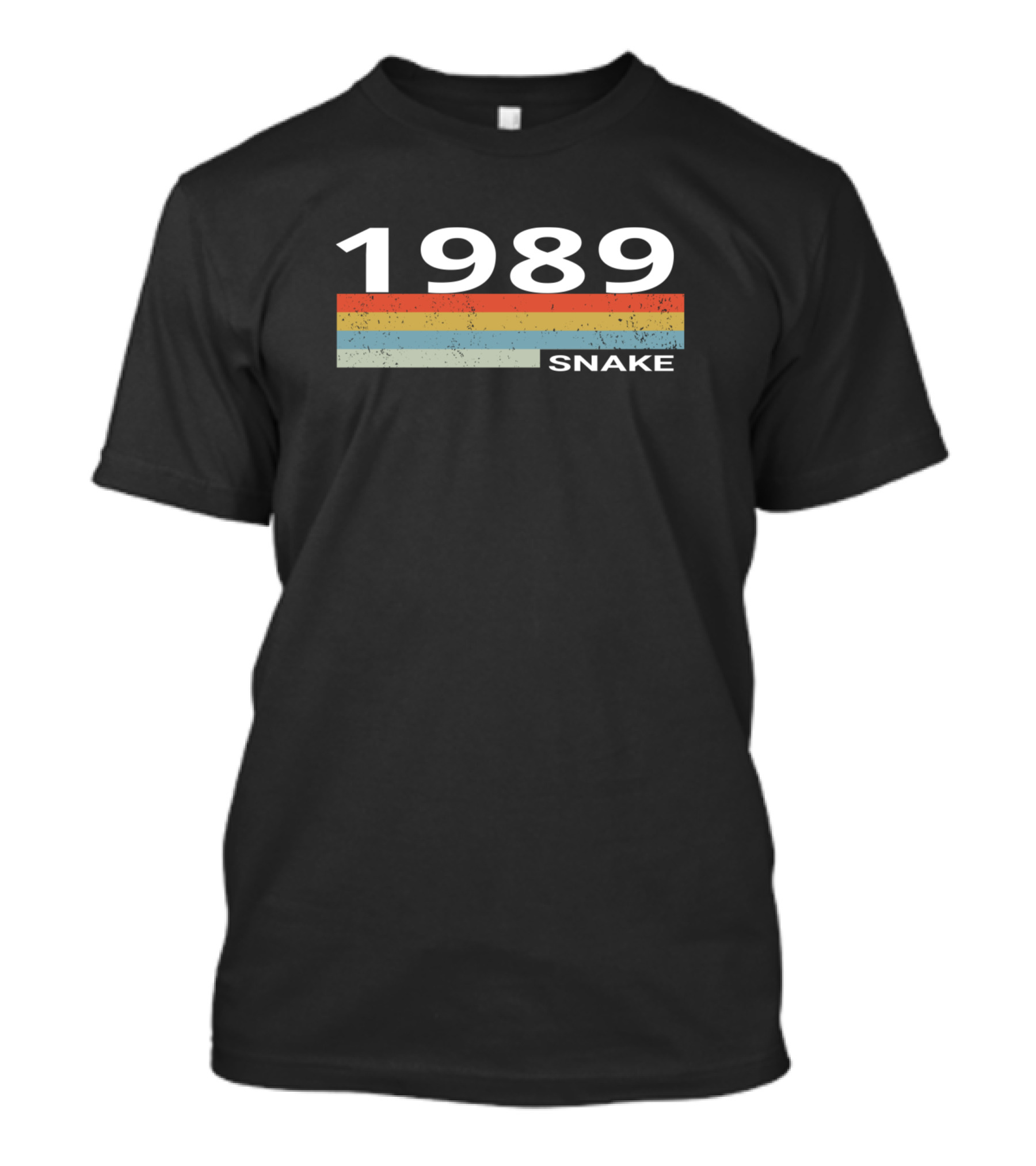 1989 Snake Vintage Stripes Chinese Zodiac Year T-Shirt