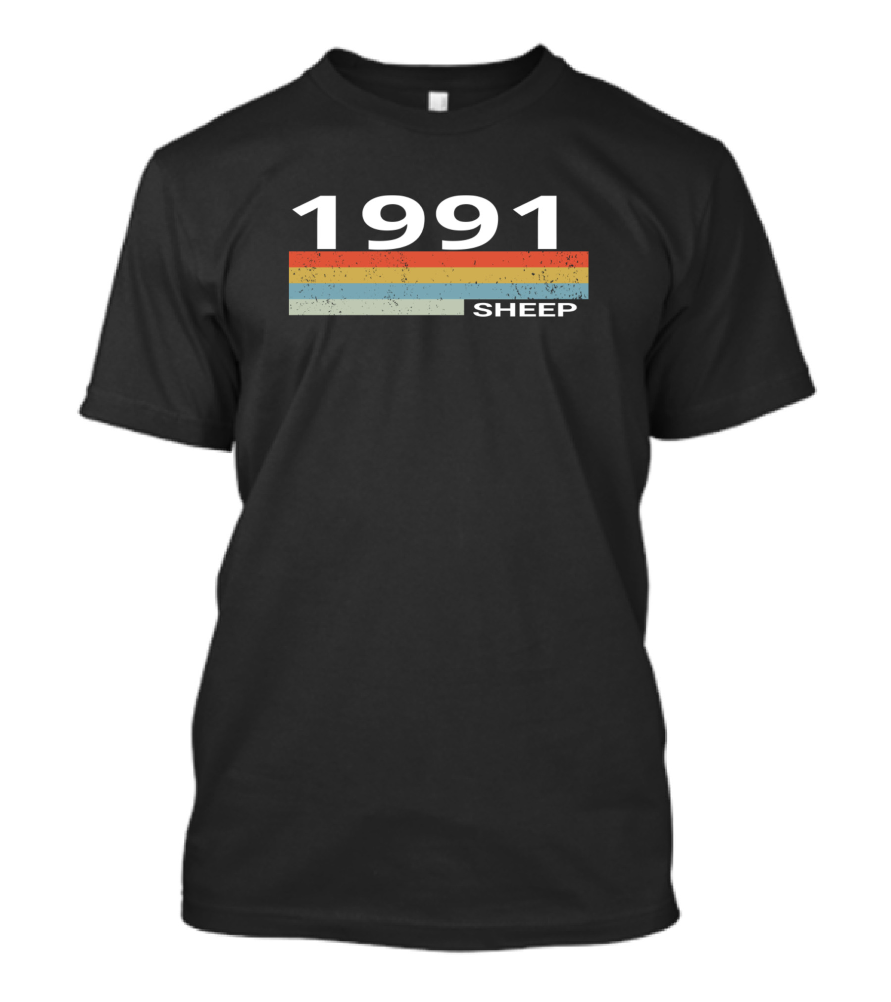 1991 Vintage Stripes Sheep Chinese Animal Year T-Shirt