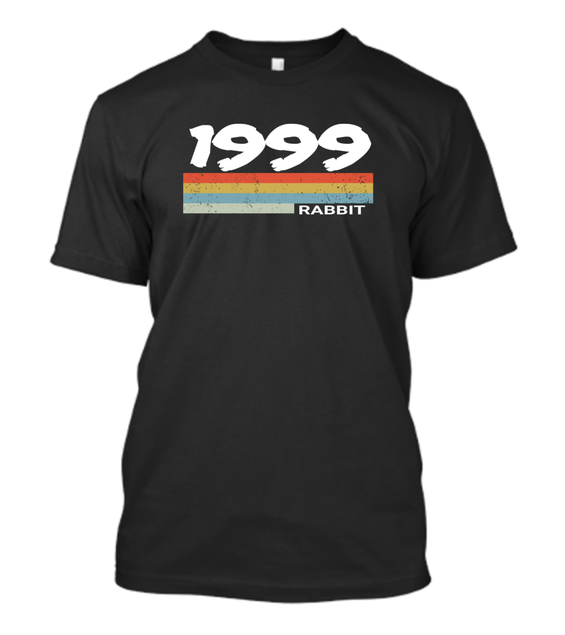 1999 Vintage Stripes Rabbit Chinese Zodiac Year T-Shirt
