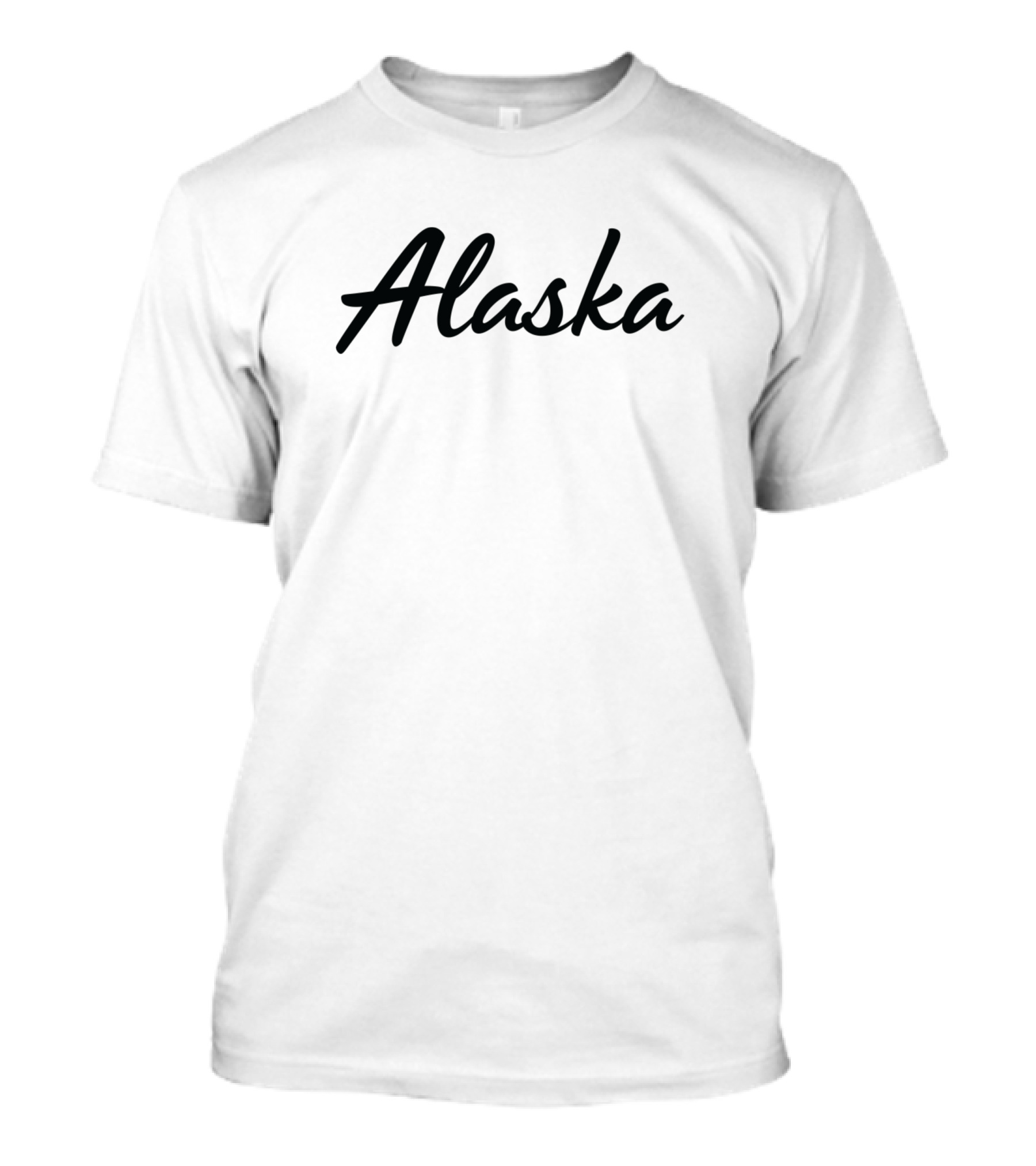 Alaska Black Text Minimalist T-Shirt
