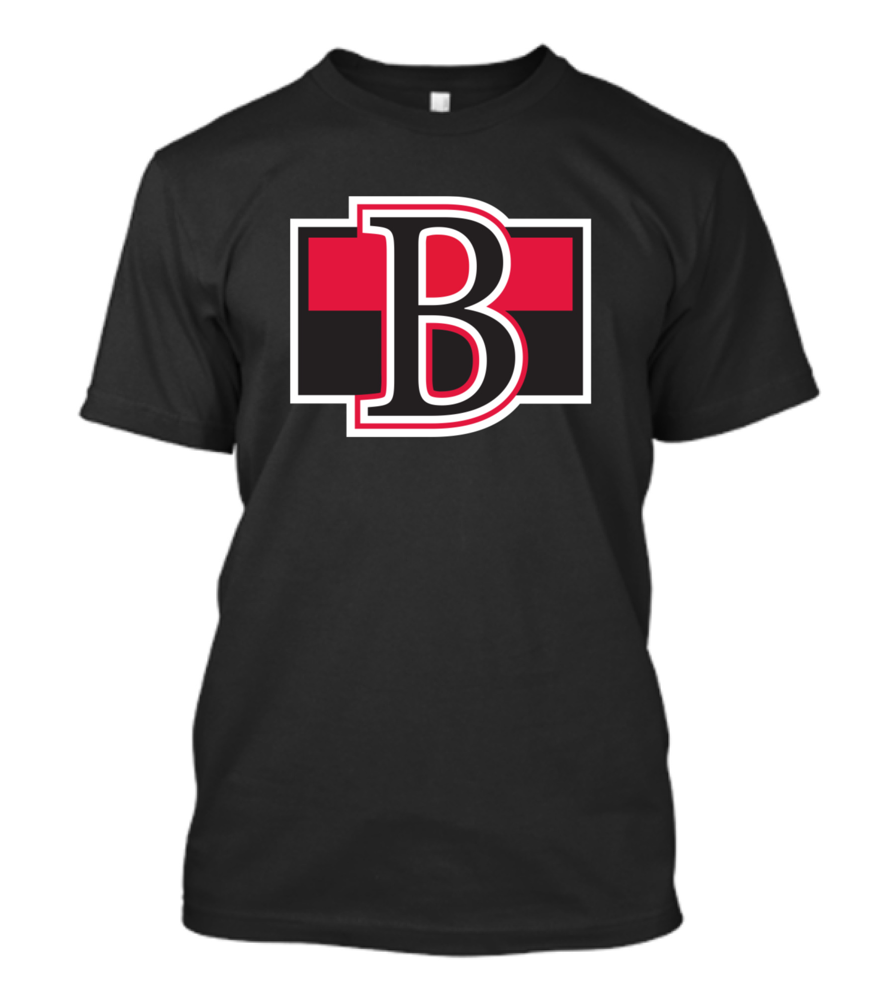 Belleville Senators Black Red Logo B T-Shirt
