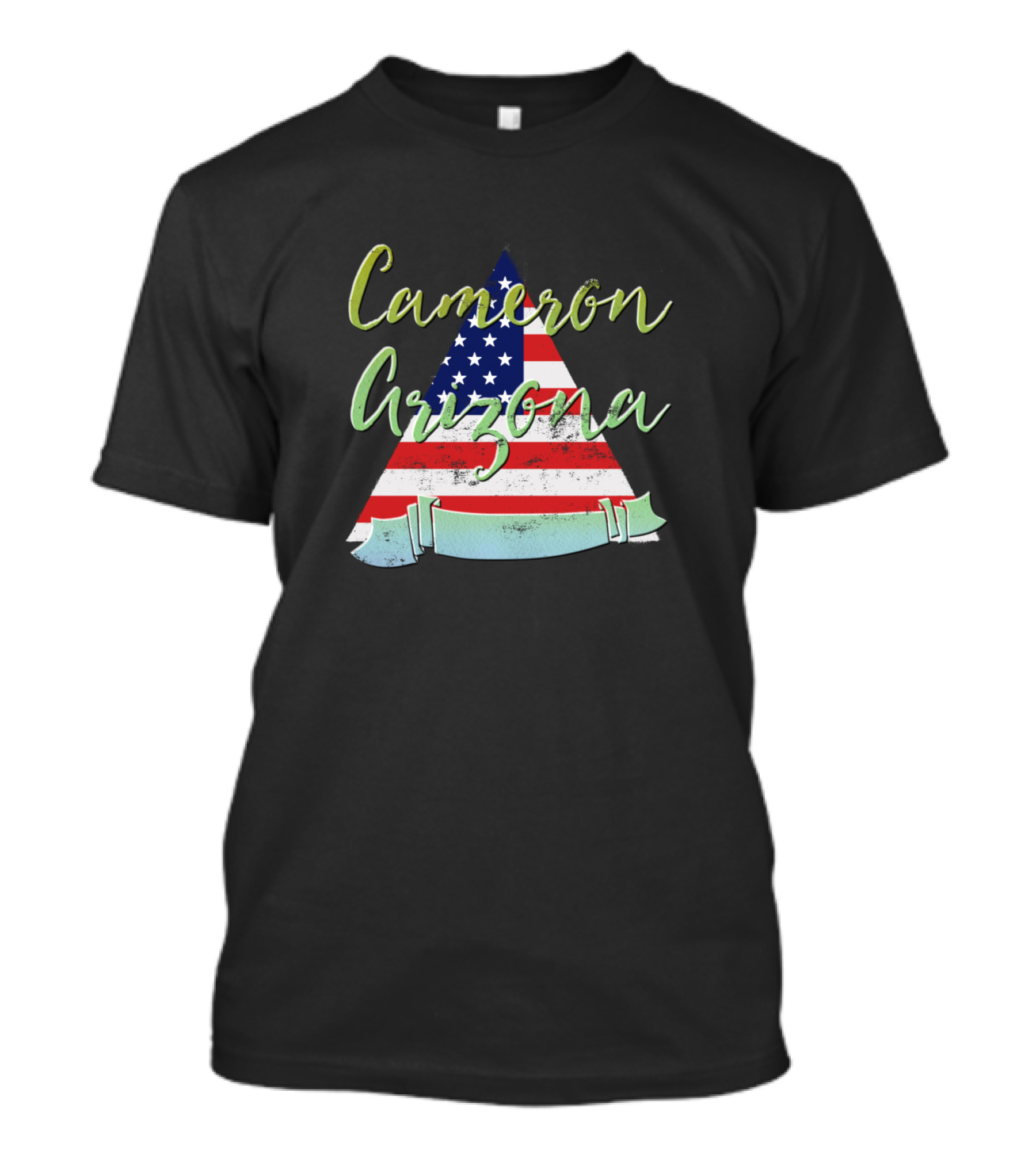 Cameron Arizona American Flag Triangle Banner T-Shirt