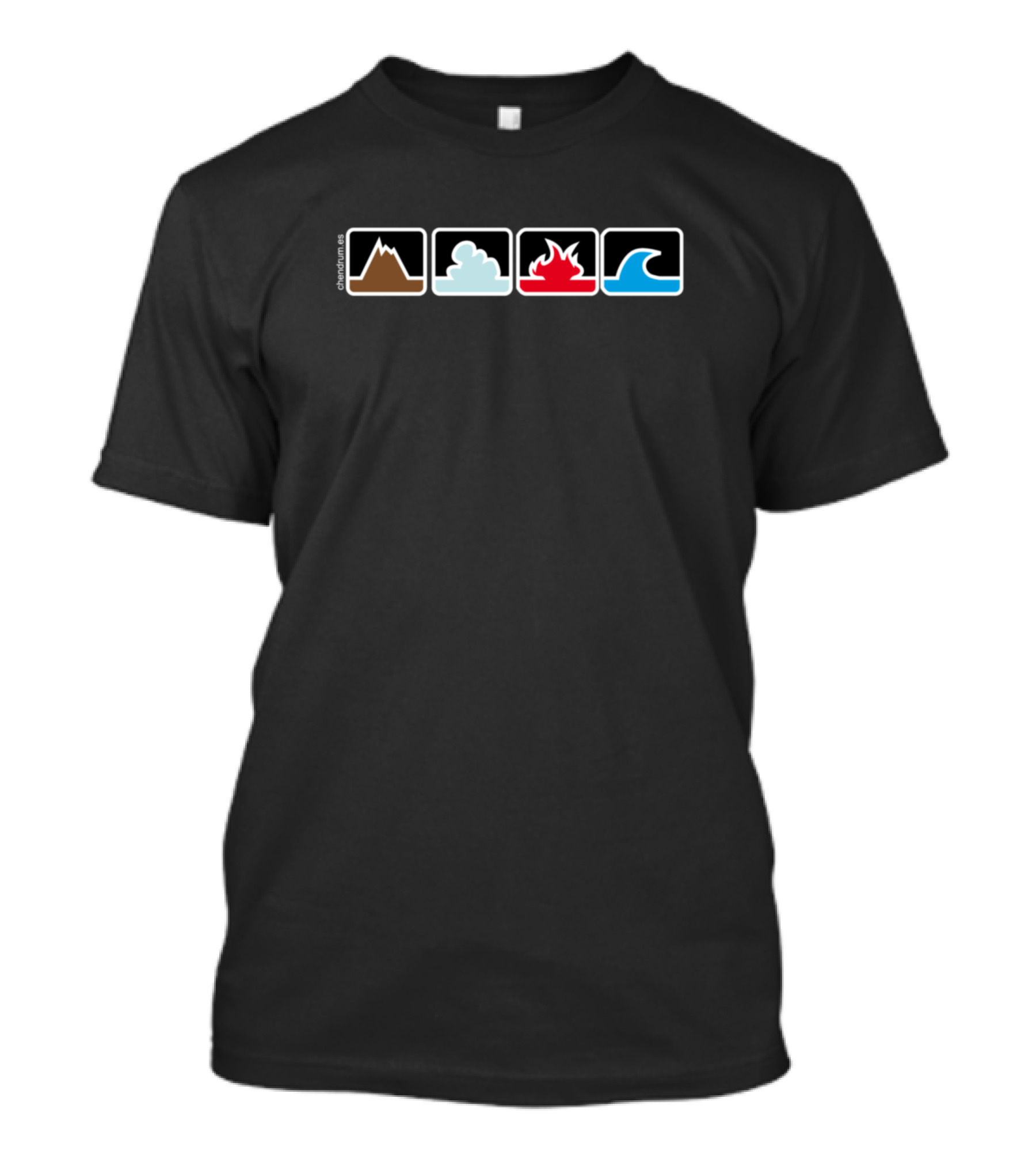 Elements Mountain Air Fire Water Icons T-Shirt