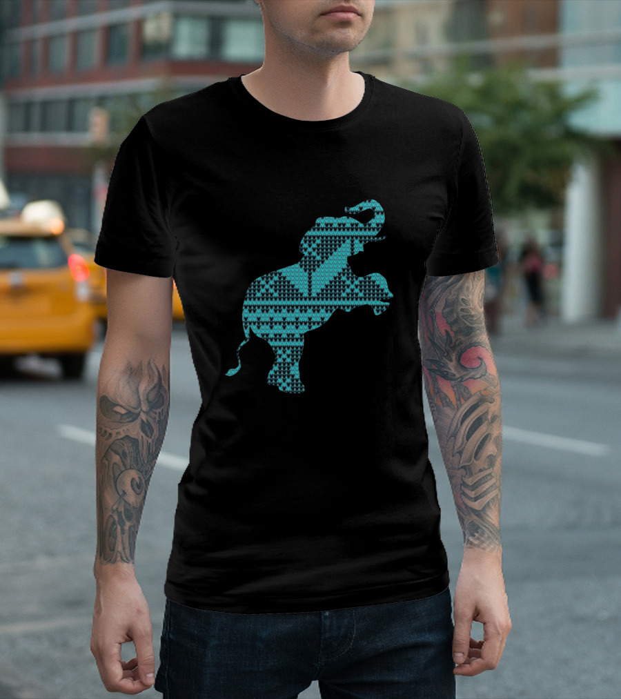 Elephant Animal Zoo Knit Pattern 354 T-Shirt