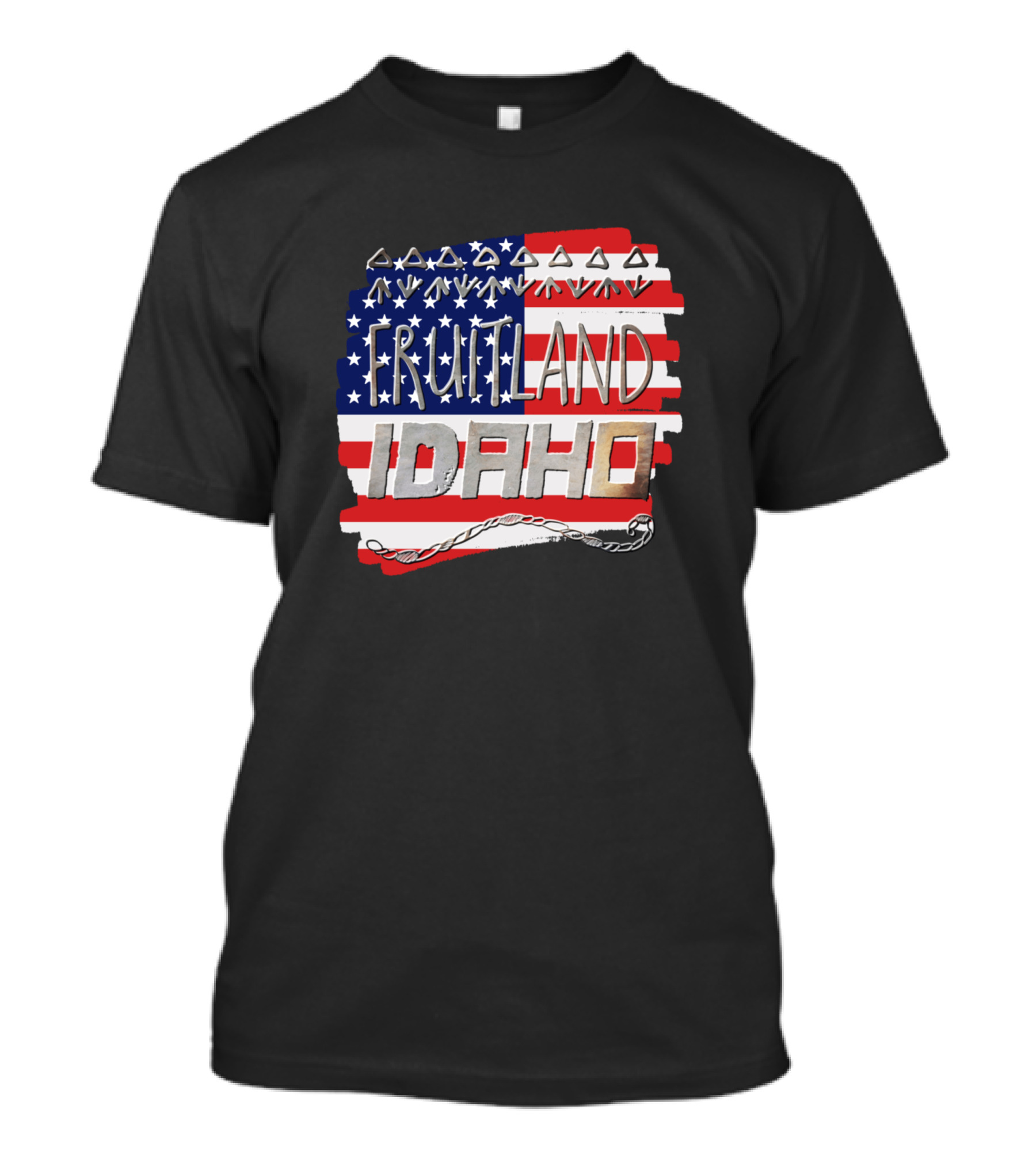 Fruitland Idaho American Flag Rodeo Belt Buckle USA T-Shirt