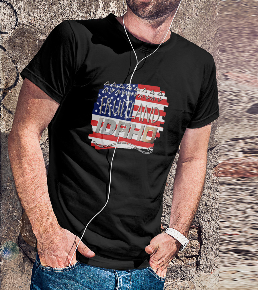 Fruitland Idaho American Flag Rodeo Belt Buckle USA T-Shirt