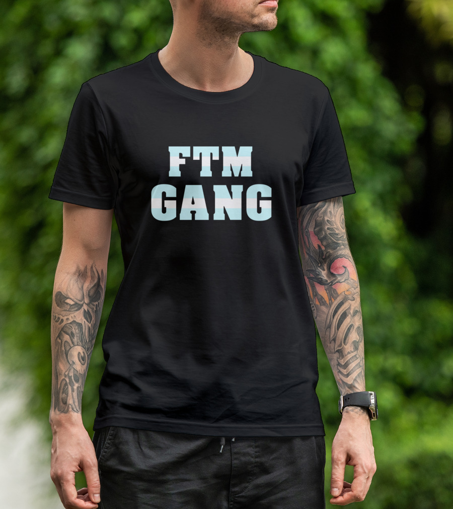 FTM Gang Blue Text T-Shirt