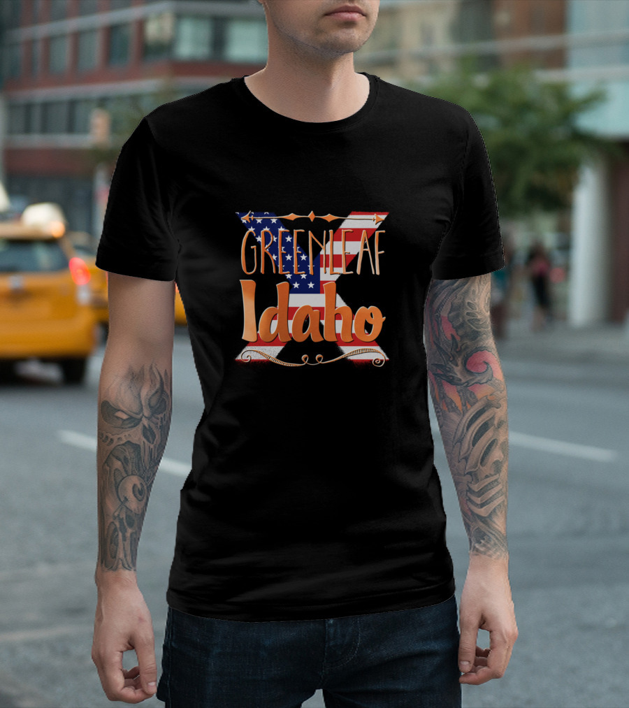 Greenleaf Idaho American Flag T-Shirt
