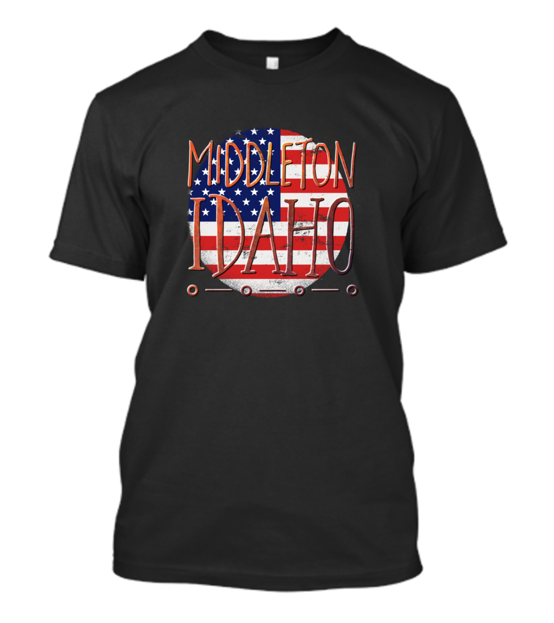 Middleton Idaho American Flag Circle T-Shirt