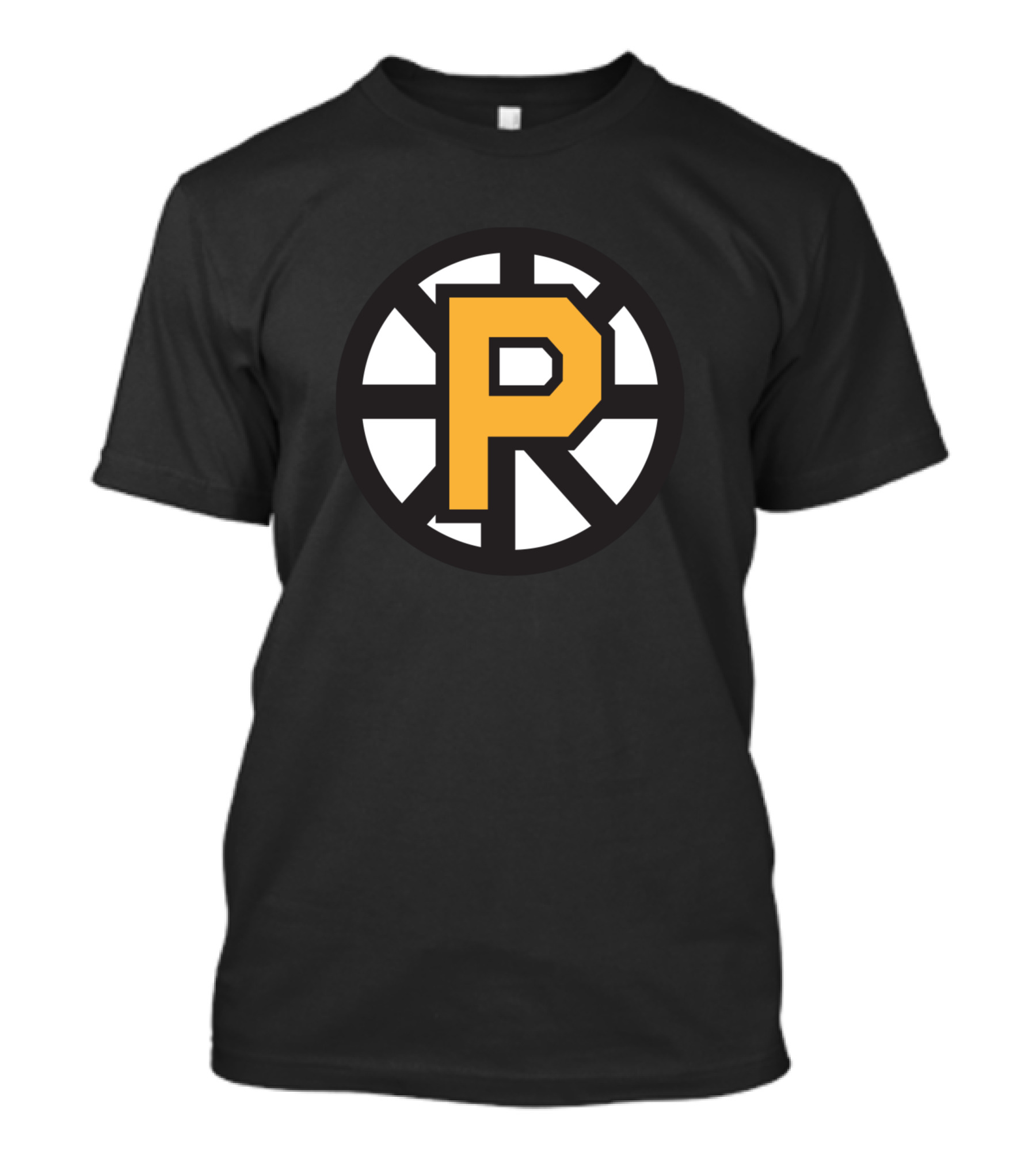 Providence Bruins Hockey Team Black And Gold Letter P T-Shirt