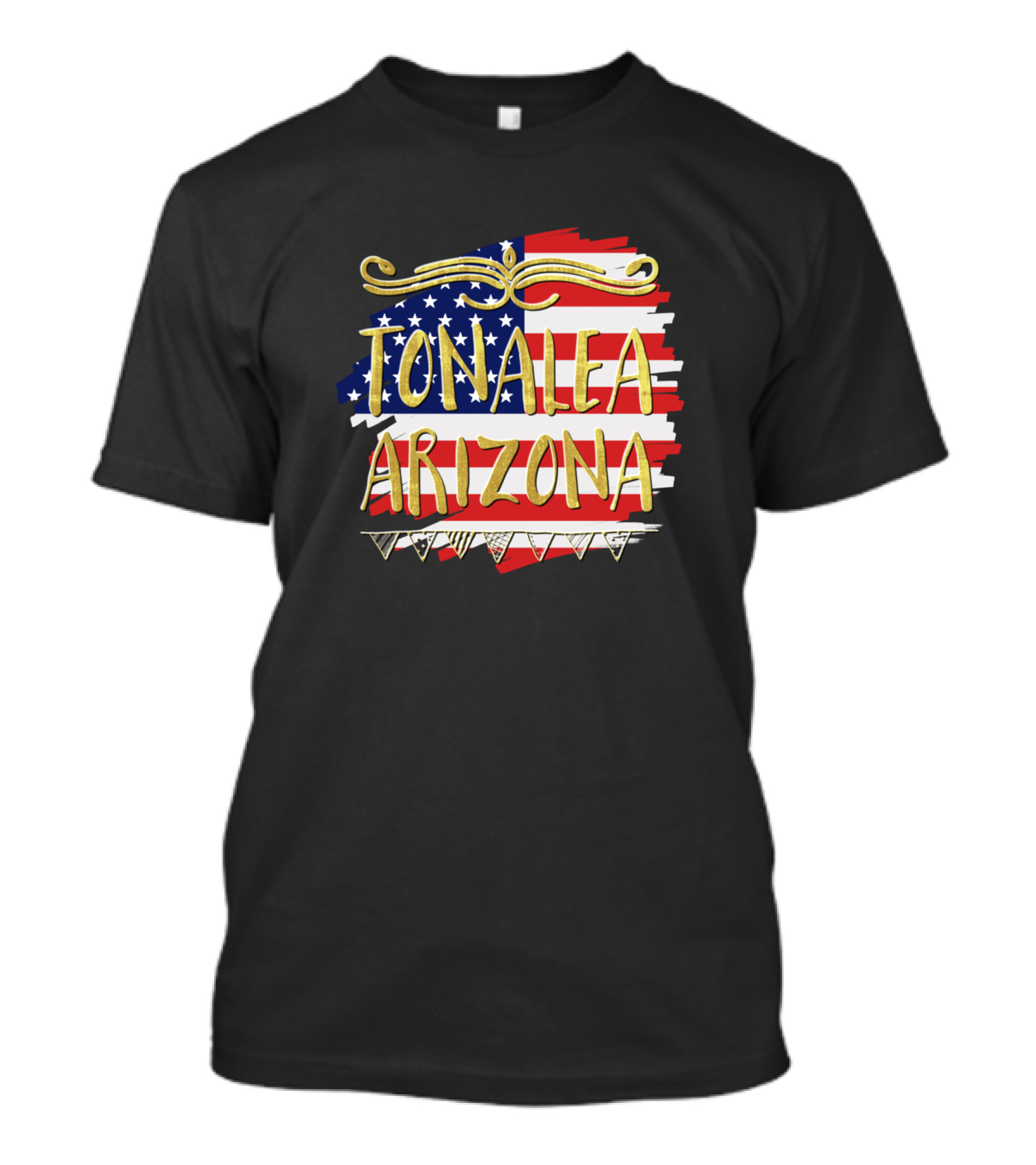 Tonalea Arizona American Flag Motif T-Shirt