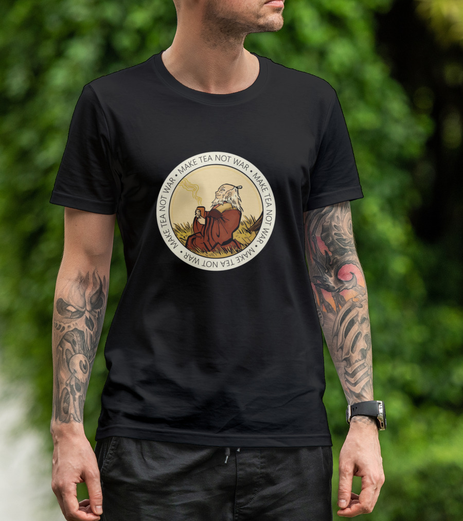 Make Tea Not War Uncle Iroh Peaceful Tea Circle T-Shirt