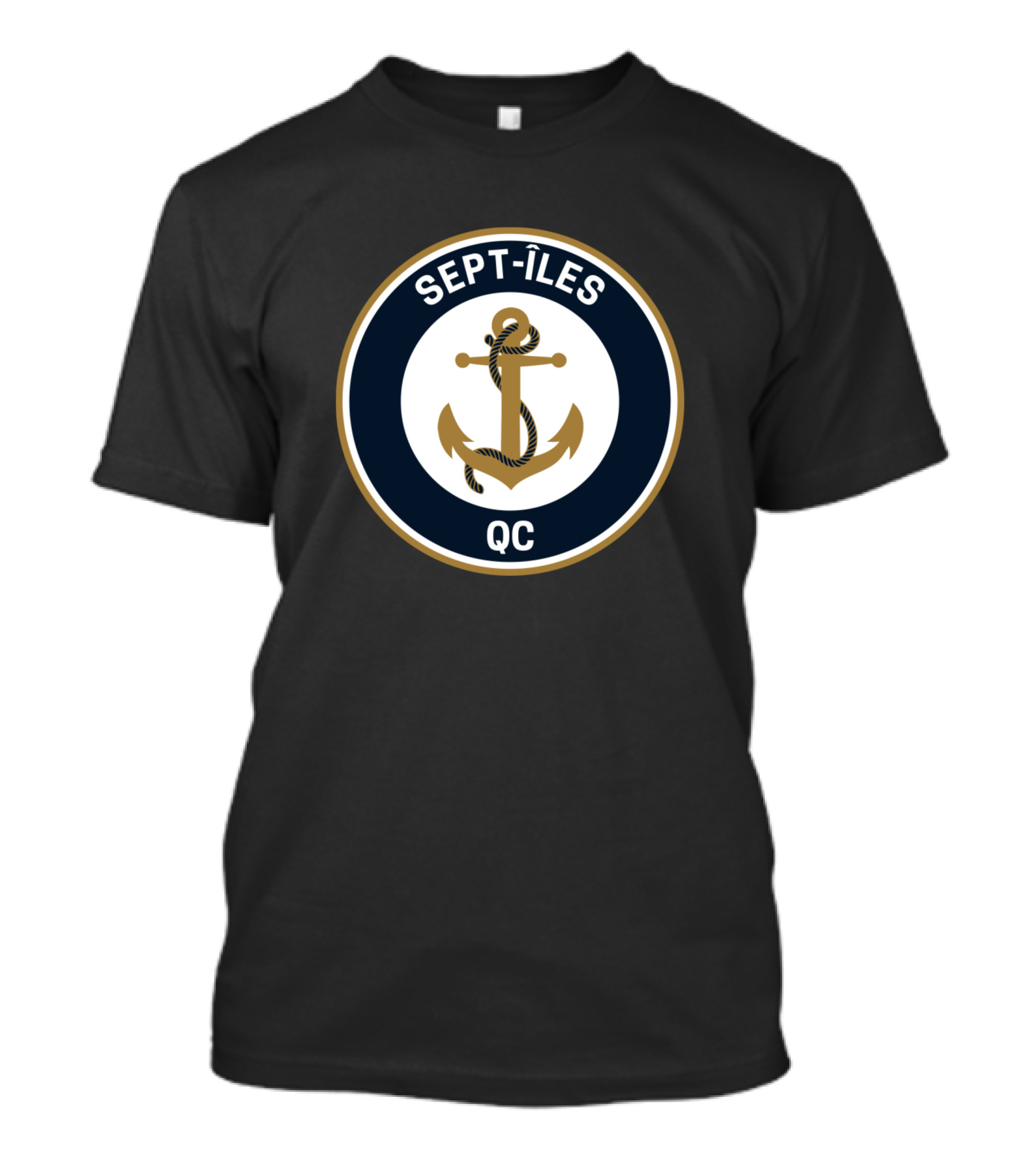Sept-Îles QC Anchor Emblem Vintage Quebec T-Shirt