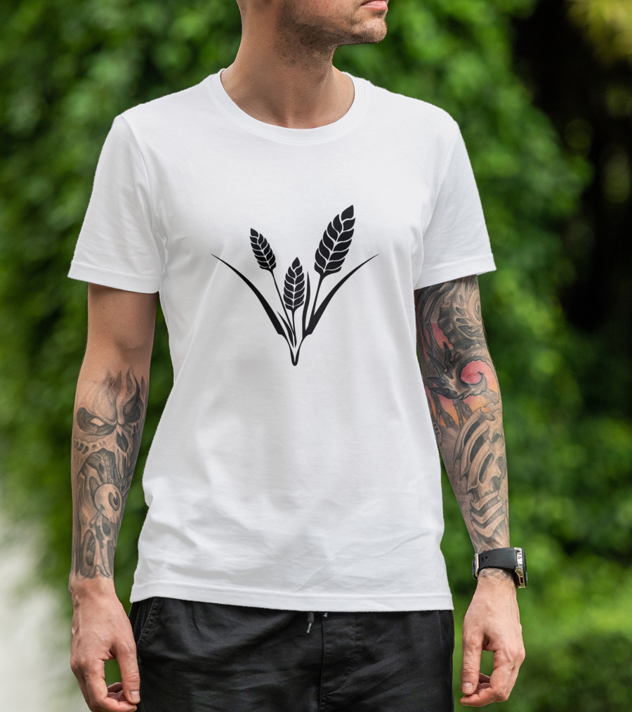 Barley Plant Iconic Black T-Shirt