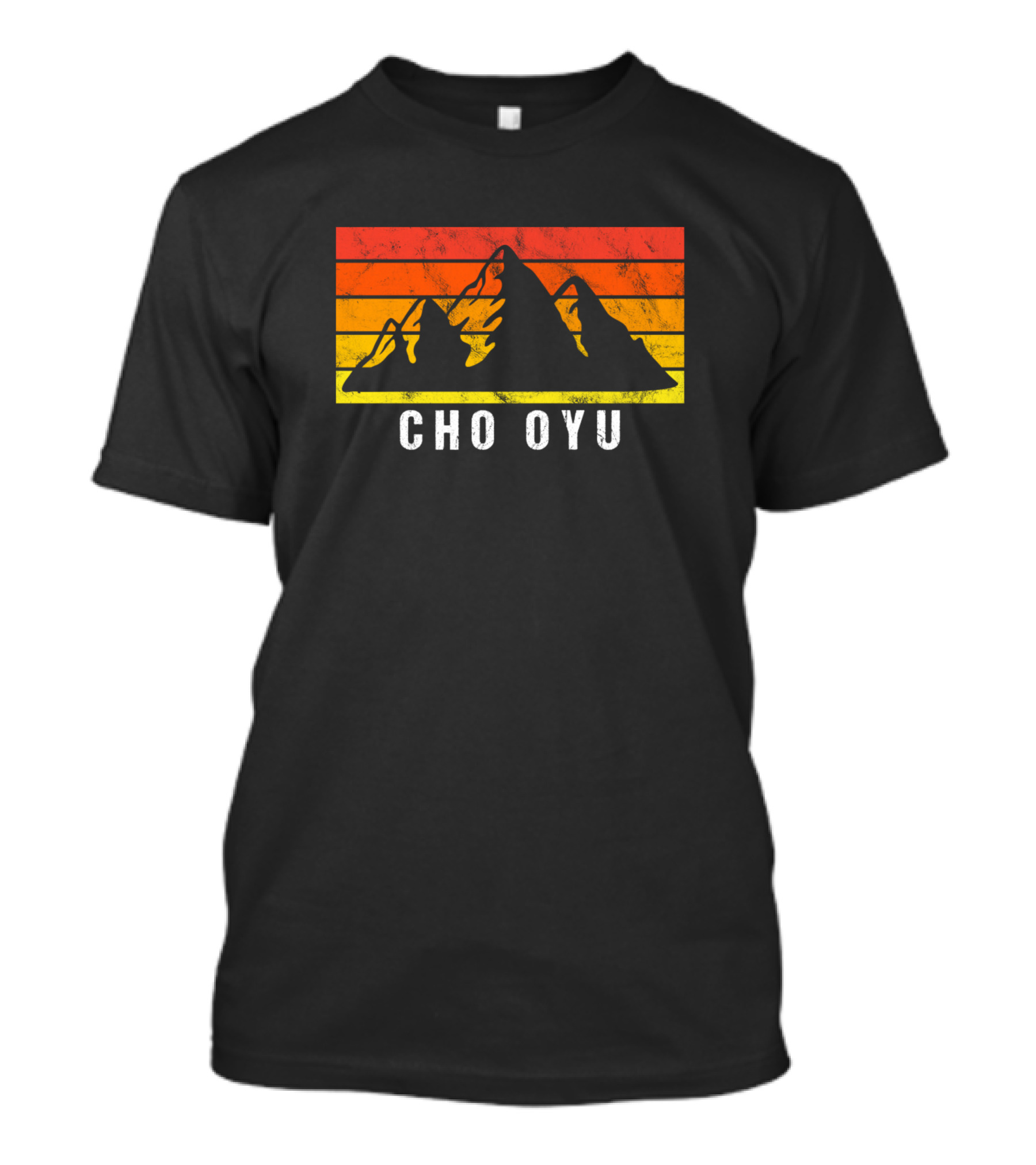 Cho Oyu Mountain Retro Sunset T-Shirt