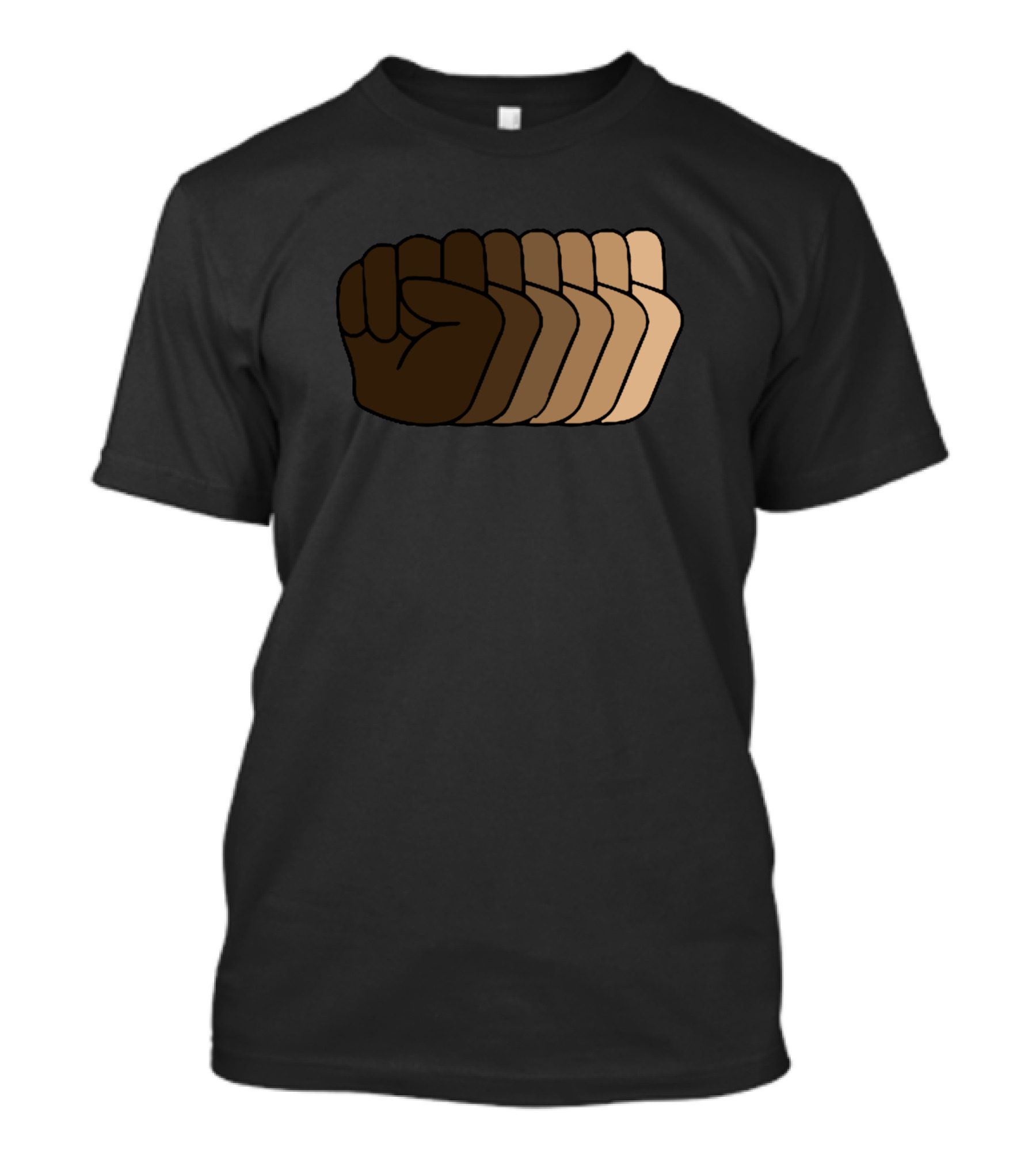 Grey BLM Unity Fist Diversity T-Shirt