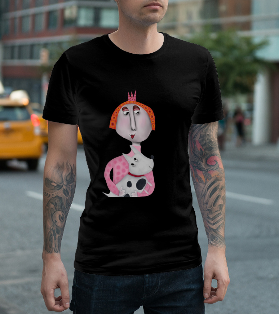 Happy Birthday Buddy with Playful Royalty and Pet Embrace T-Shirt
