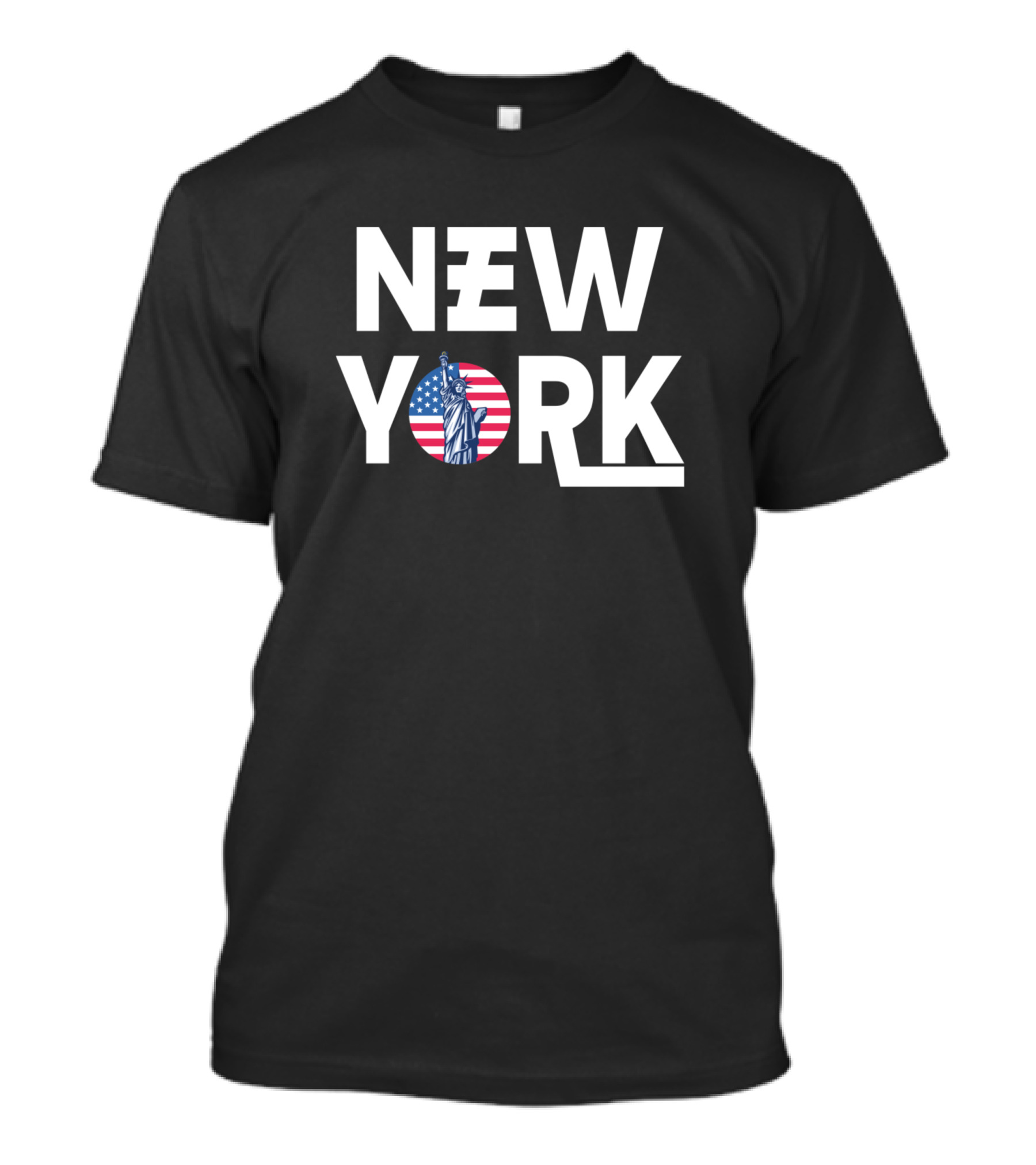 New York American Flag Statue Of Liberty T-Shirt