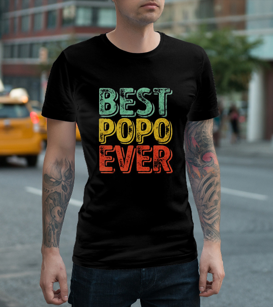 Best Popo Ever Perfect Xmas Papa Christmas T-Shirt