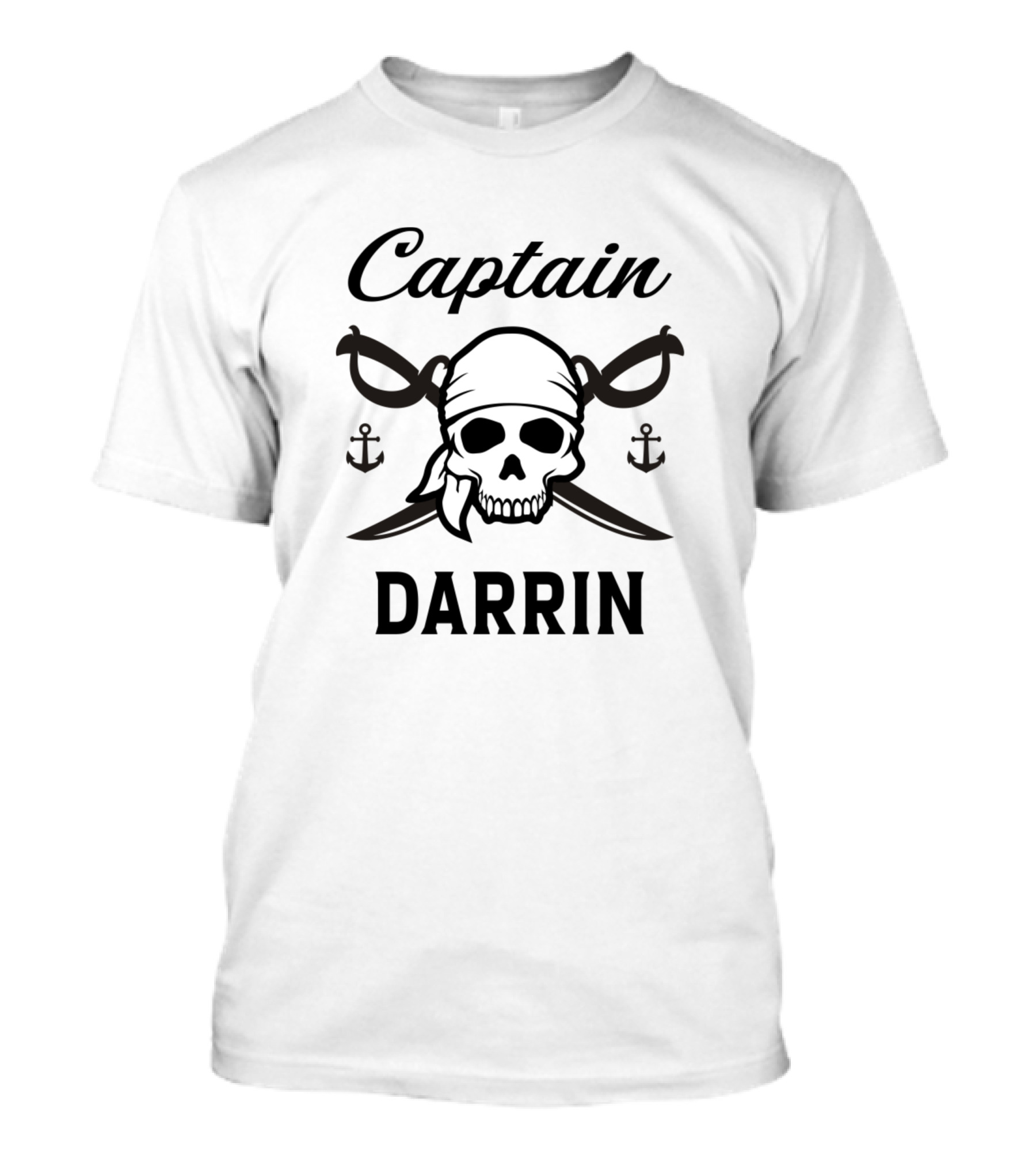 Captain Darrin Pirate Skull Emblem T-Shirt