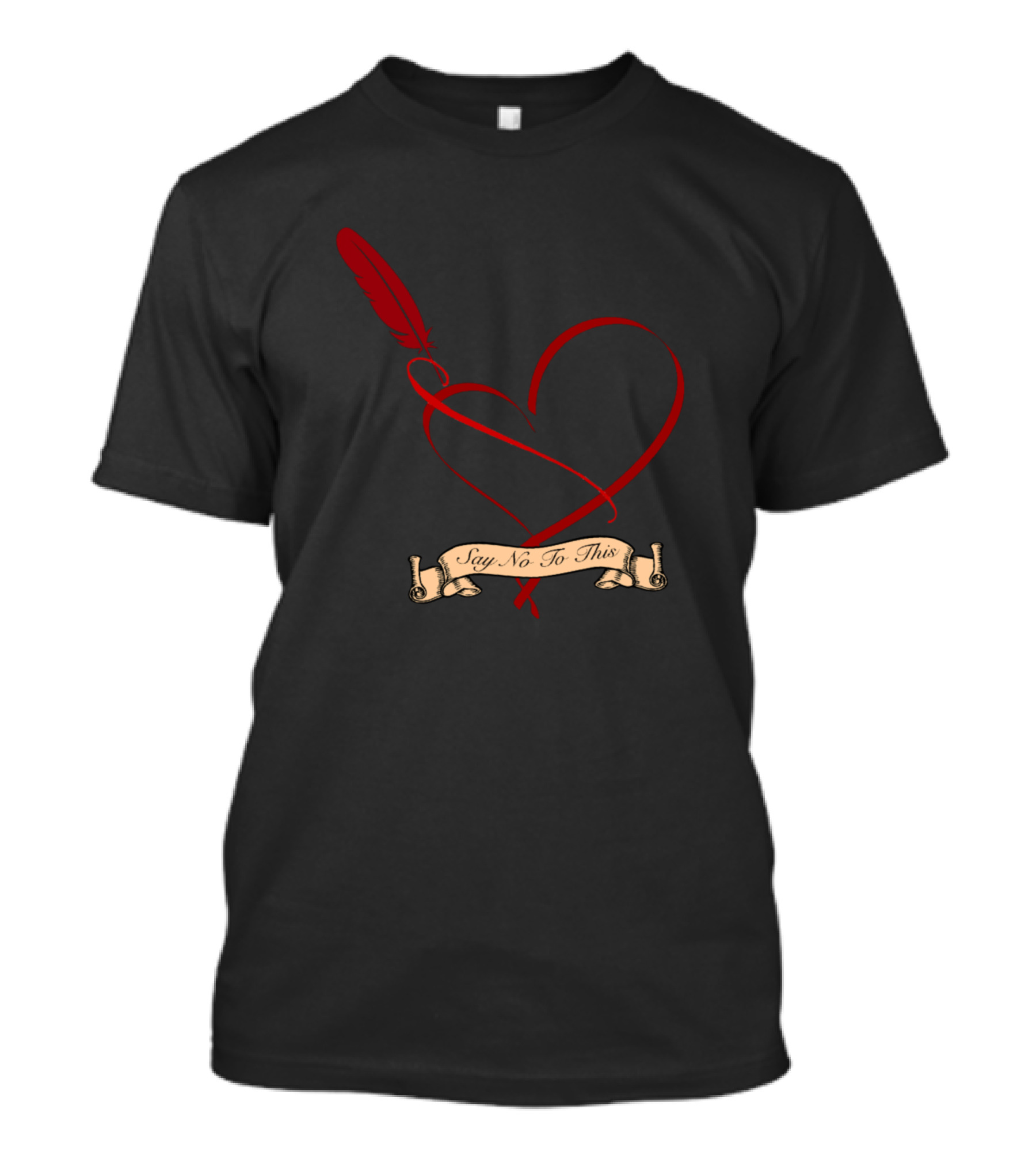Hamilton Heartbreak Say No To This Red Heart And Feather T-Shirt