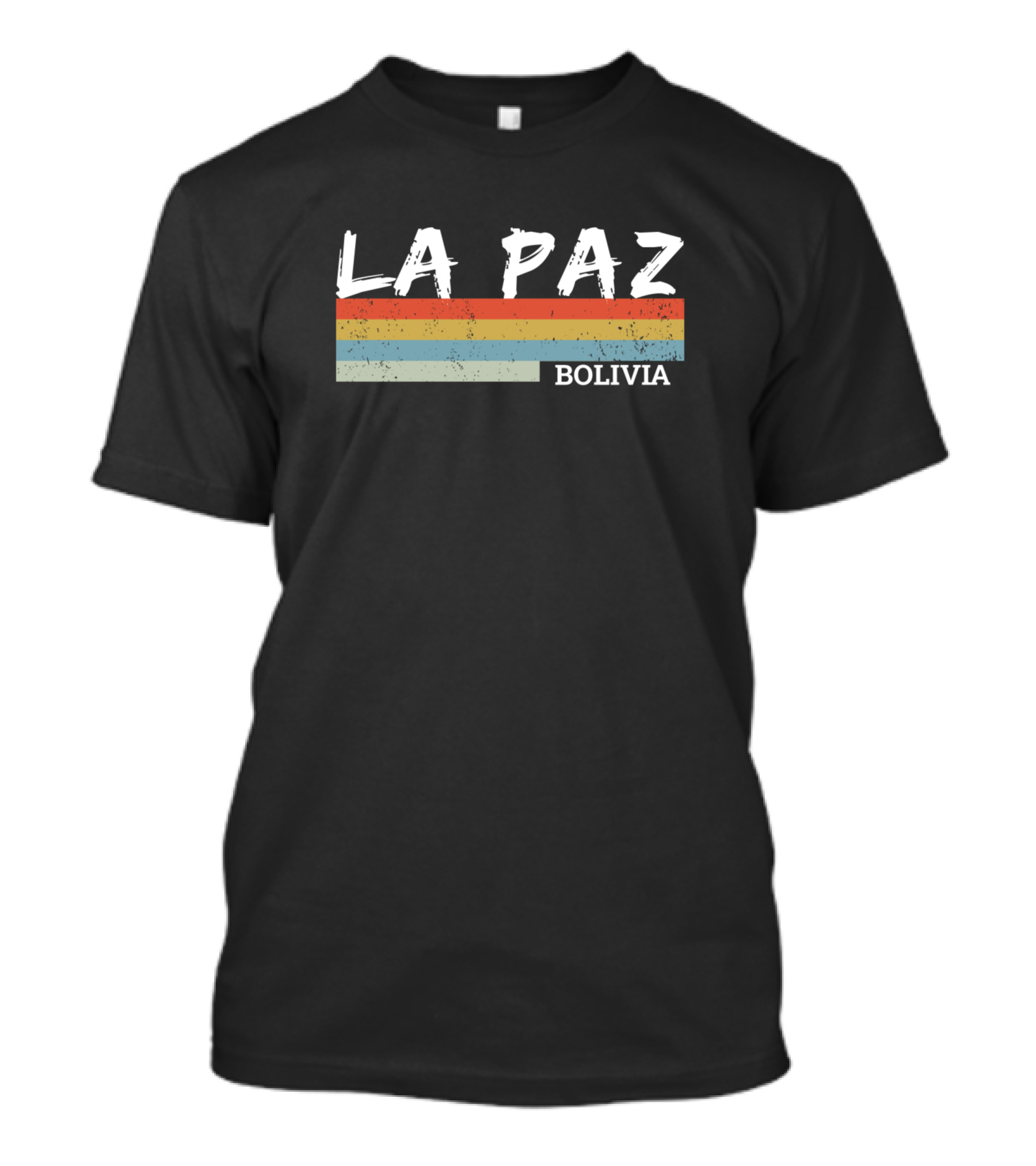 La Paz Bolivia Vintage Stripes T-Shirt