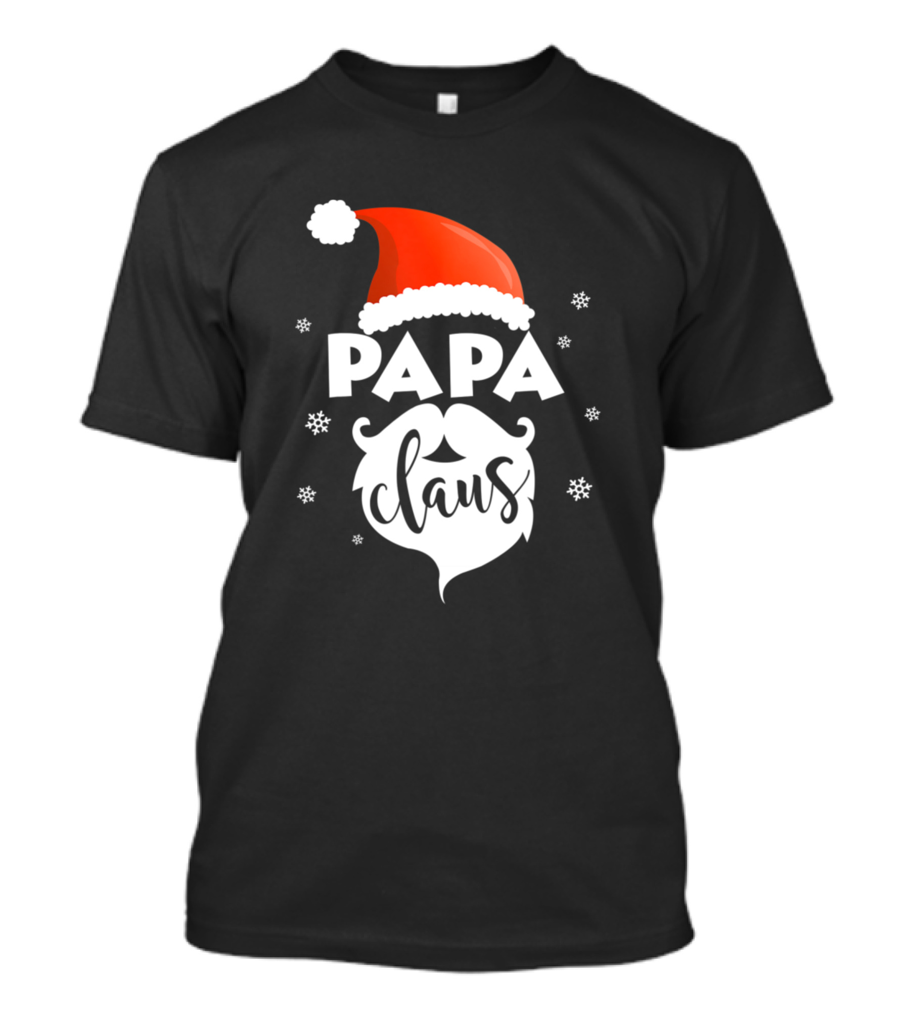 Papa Claus Santa Hat Funny Christmas Dad Santa Xmas T-Shirt