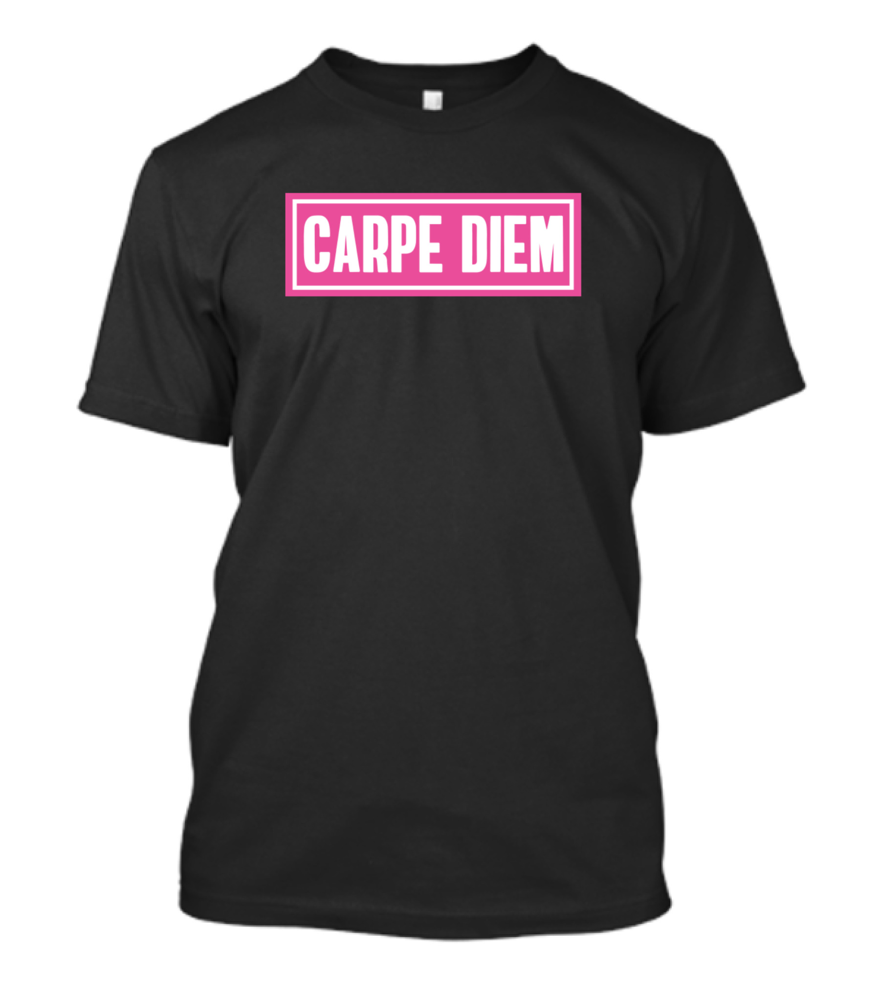 Carpe Diem Pink Bold Block Lettering T-Shirt