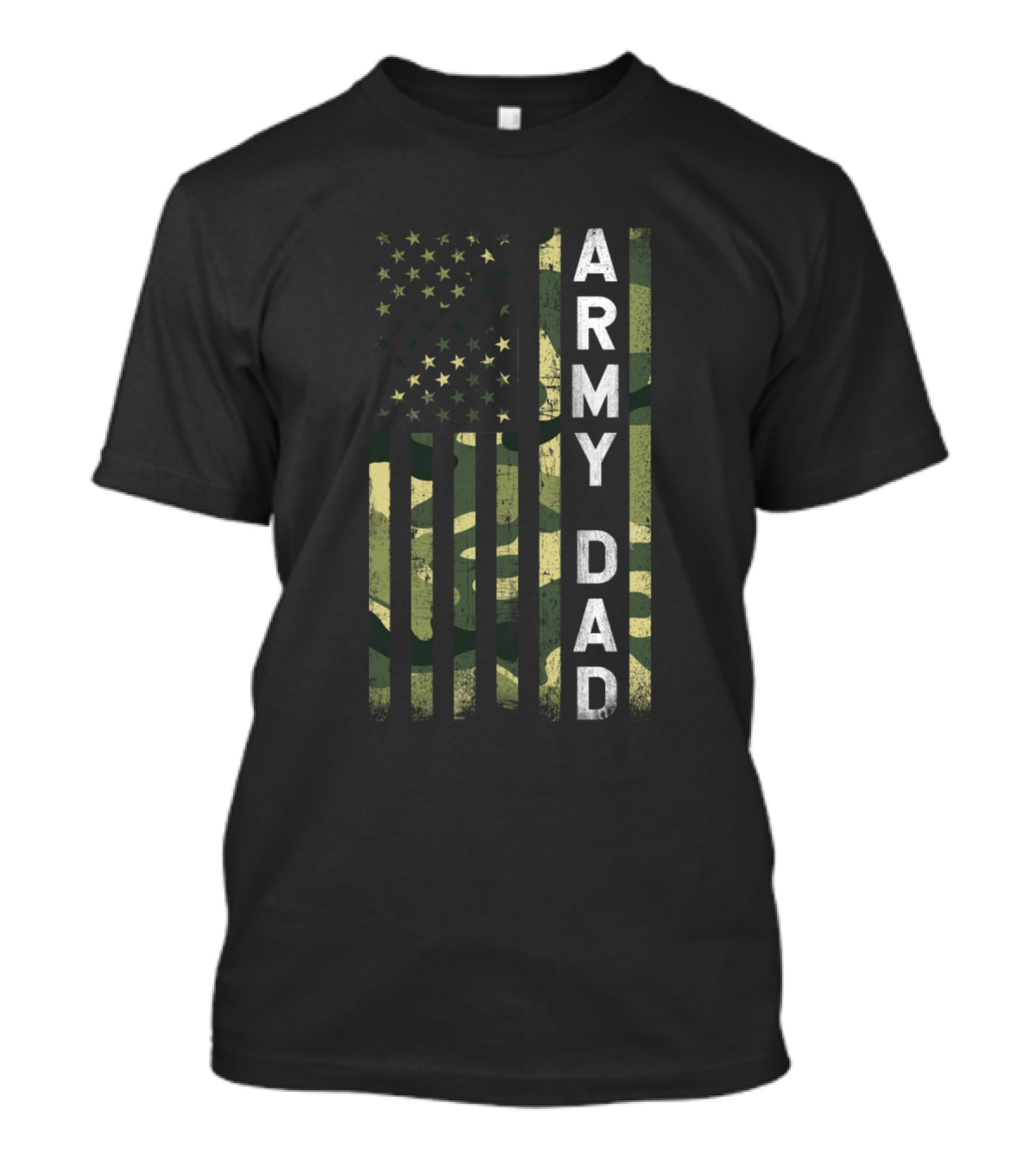 Army Dad Camo Flag American Patriotic Military Proud T-Shirt