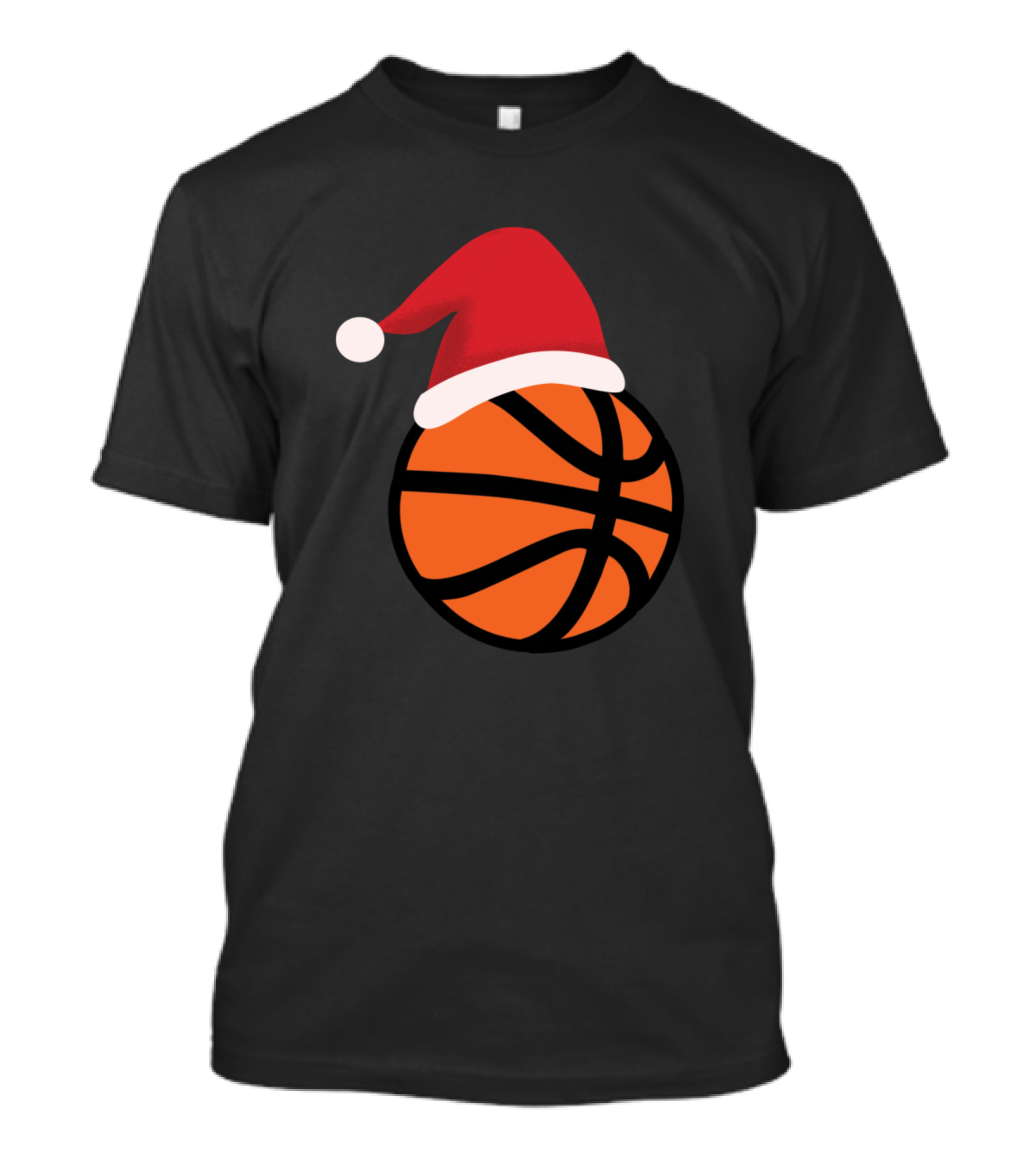 Santa Claus Hat Basketball Merry T-Shirt