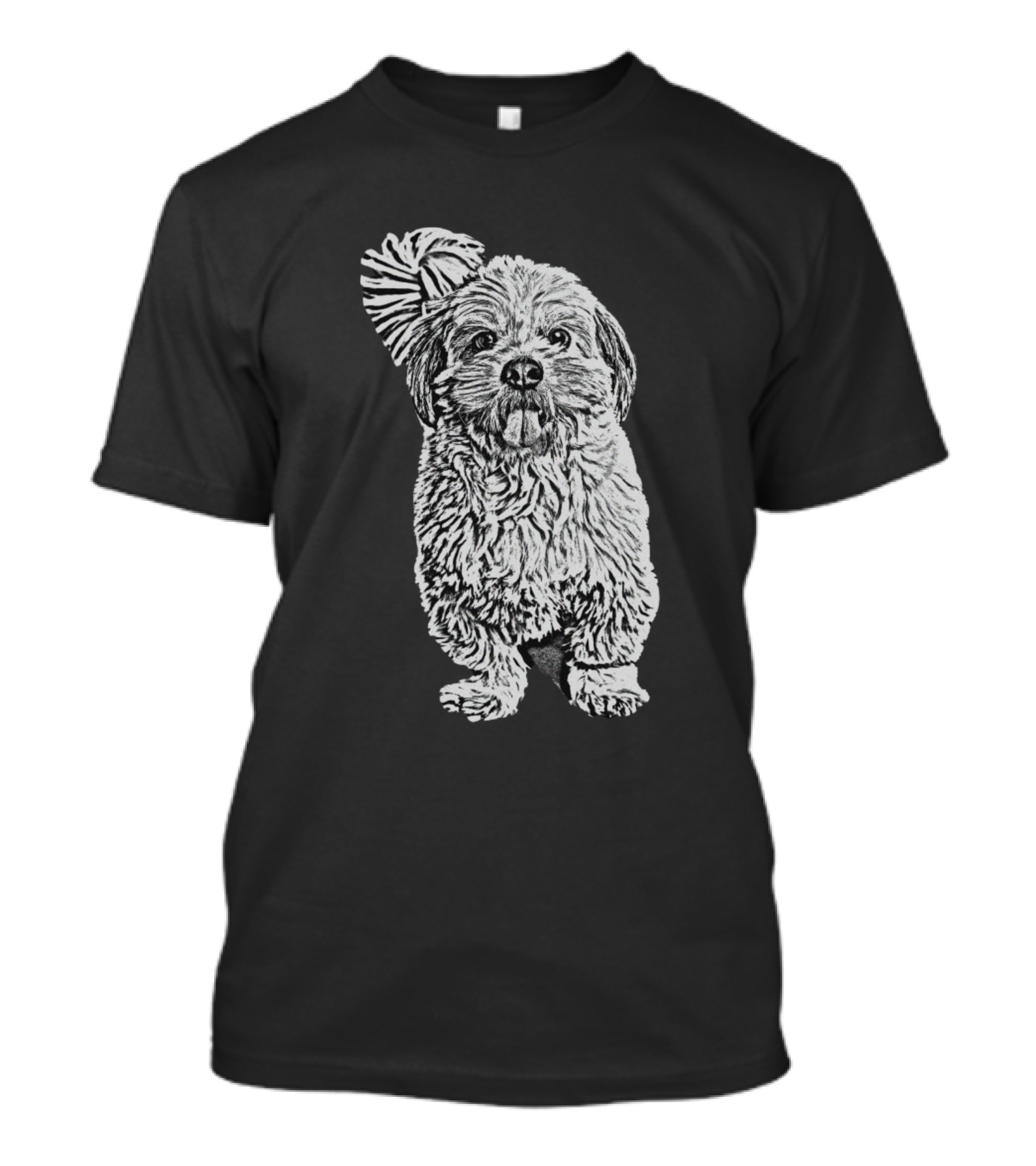 Shih Tzu Love Fluffy Sketch T-Shirt