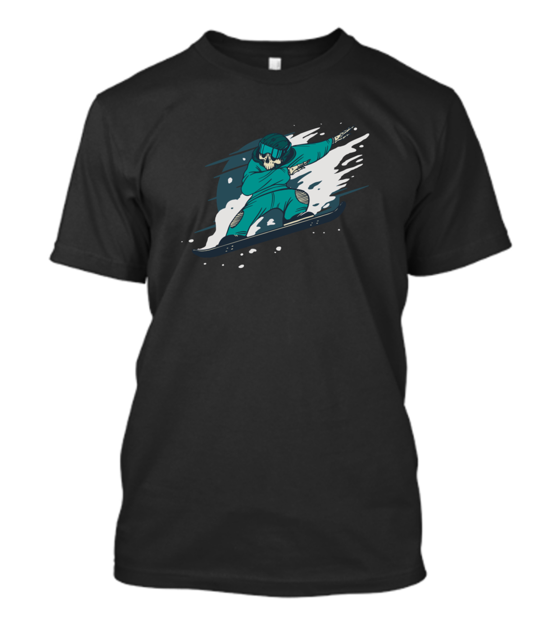 Snowboarding Skeleton Rider In Dynamic Motion T-Shirt