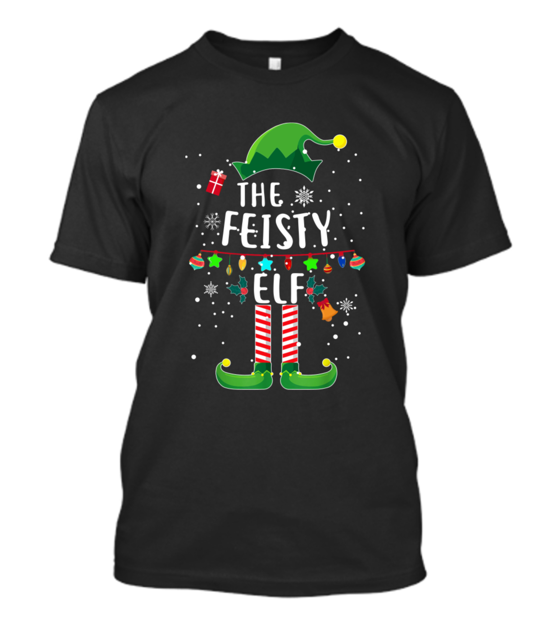 The Feisty Elf Festive Christmas Family Matching Group T-Shirt