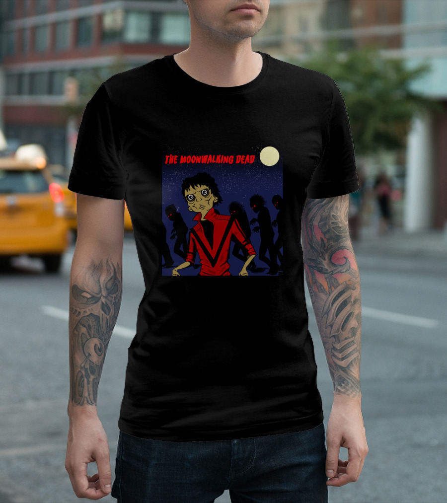 The Moonwalking Dead Thriller Zombies Under Full Moon T-Shirt