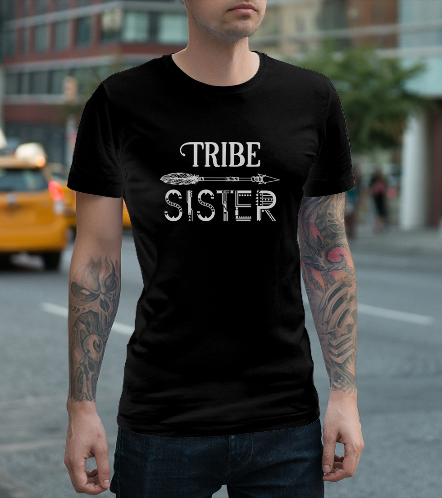 Tribe Sister Arrow Motif T-Shirt
