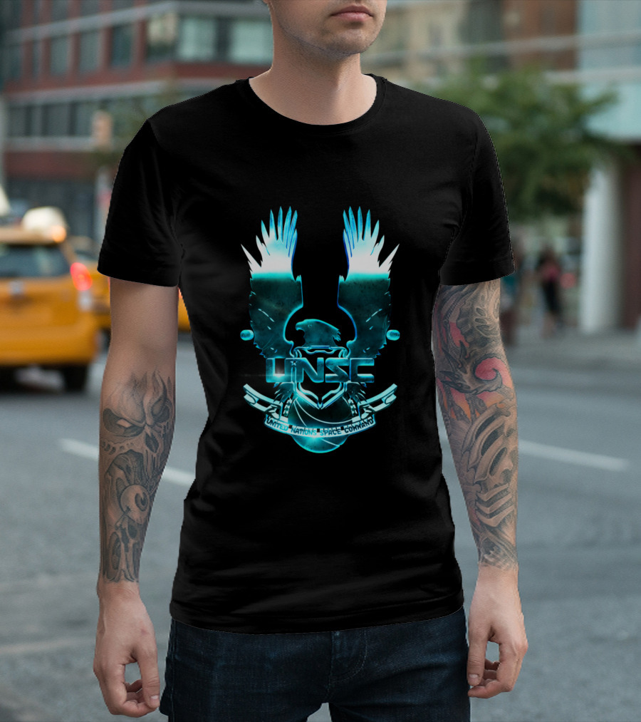 UNSC United Nations Space Command Emblem Halo Franchise T-Shirt