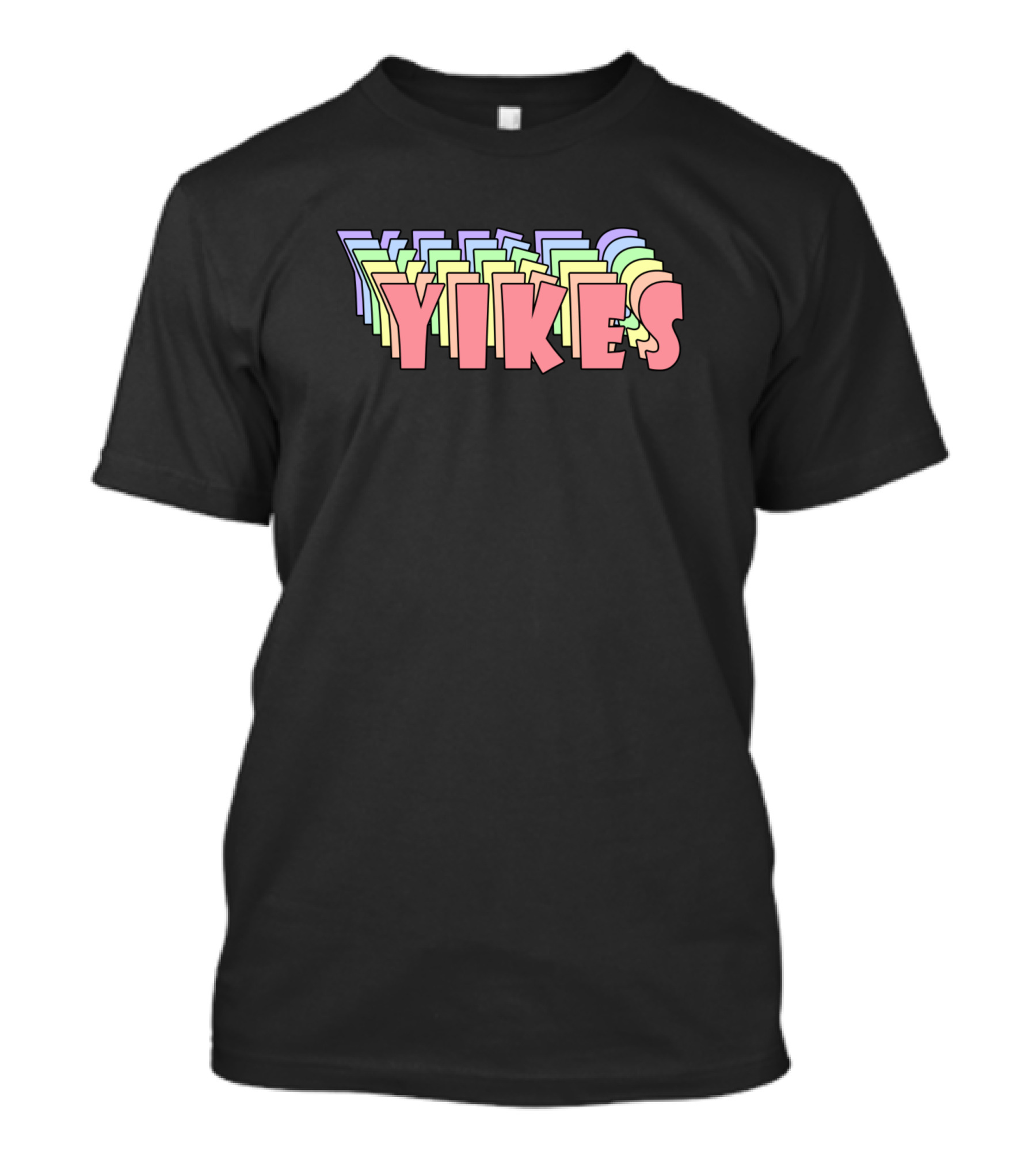 Yikes Retro Pastel Cascade T-Shirt