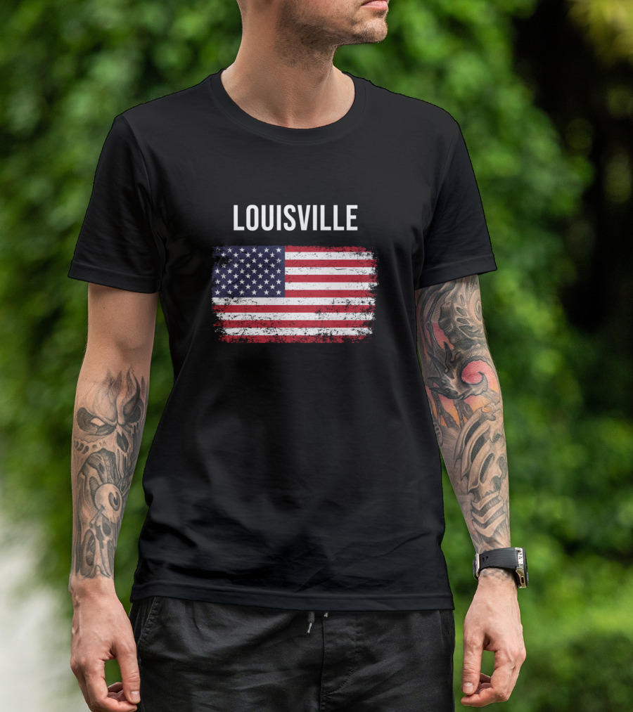 Louisville American Flag Patriotic T-Shirt