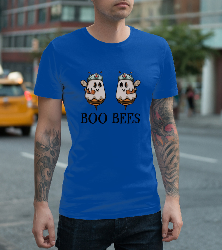 Boo Bees Nurse Ghosts with Nurse Caps and Bandages T-Shirt