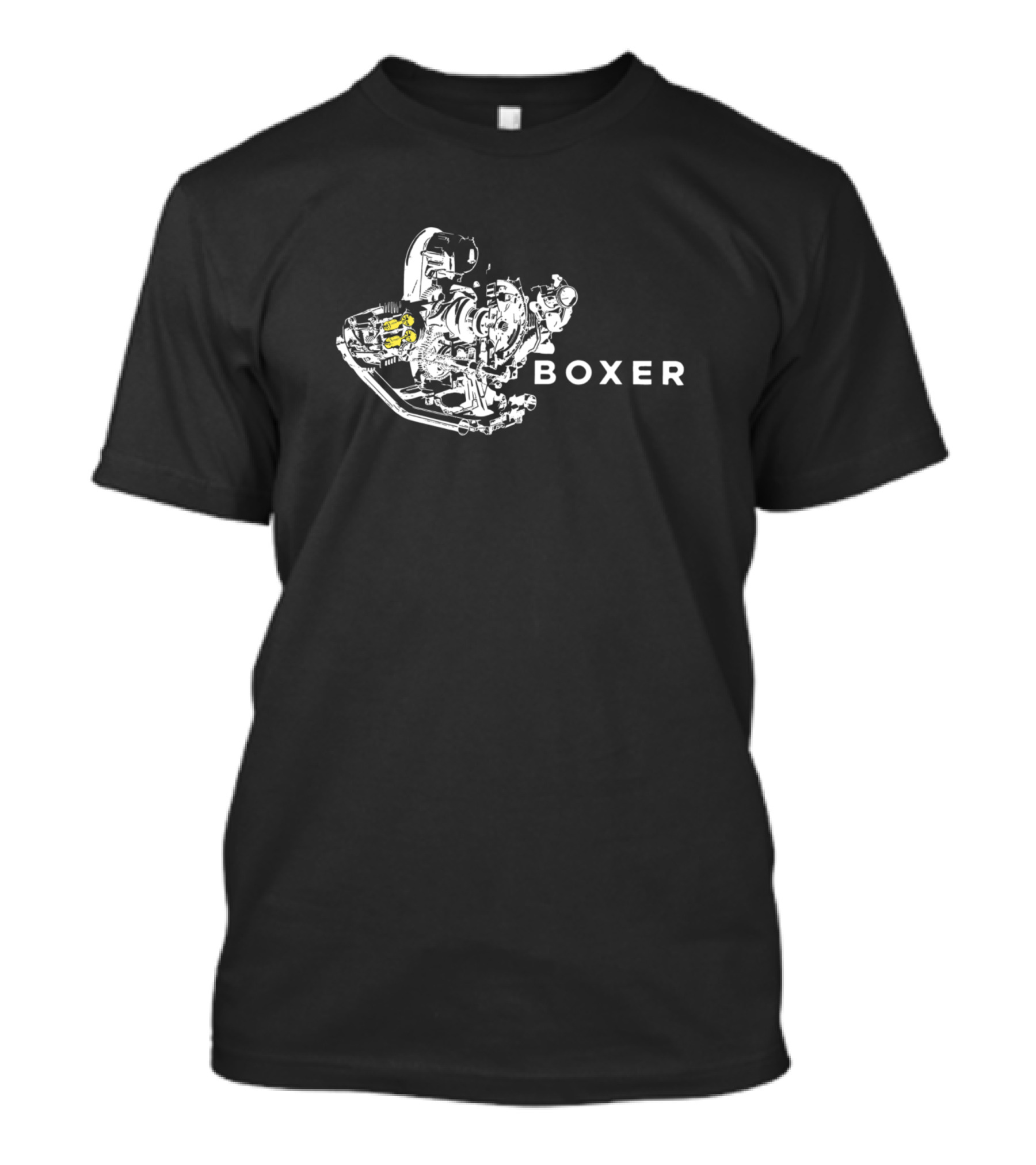 Boxer Motorcycle Engine Sketch With Mechanical Details T-Shirt