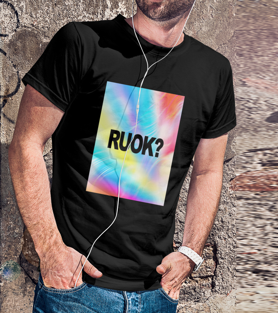 RUOK? Carrot Nose Snowman Gradient Background T-Shirt