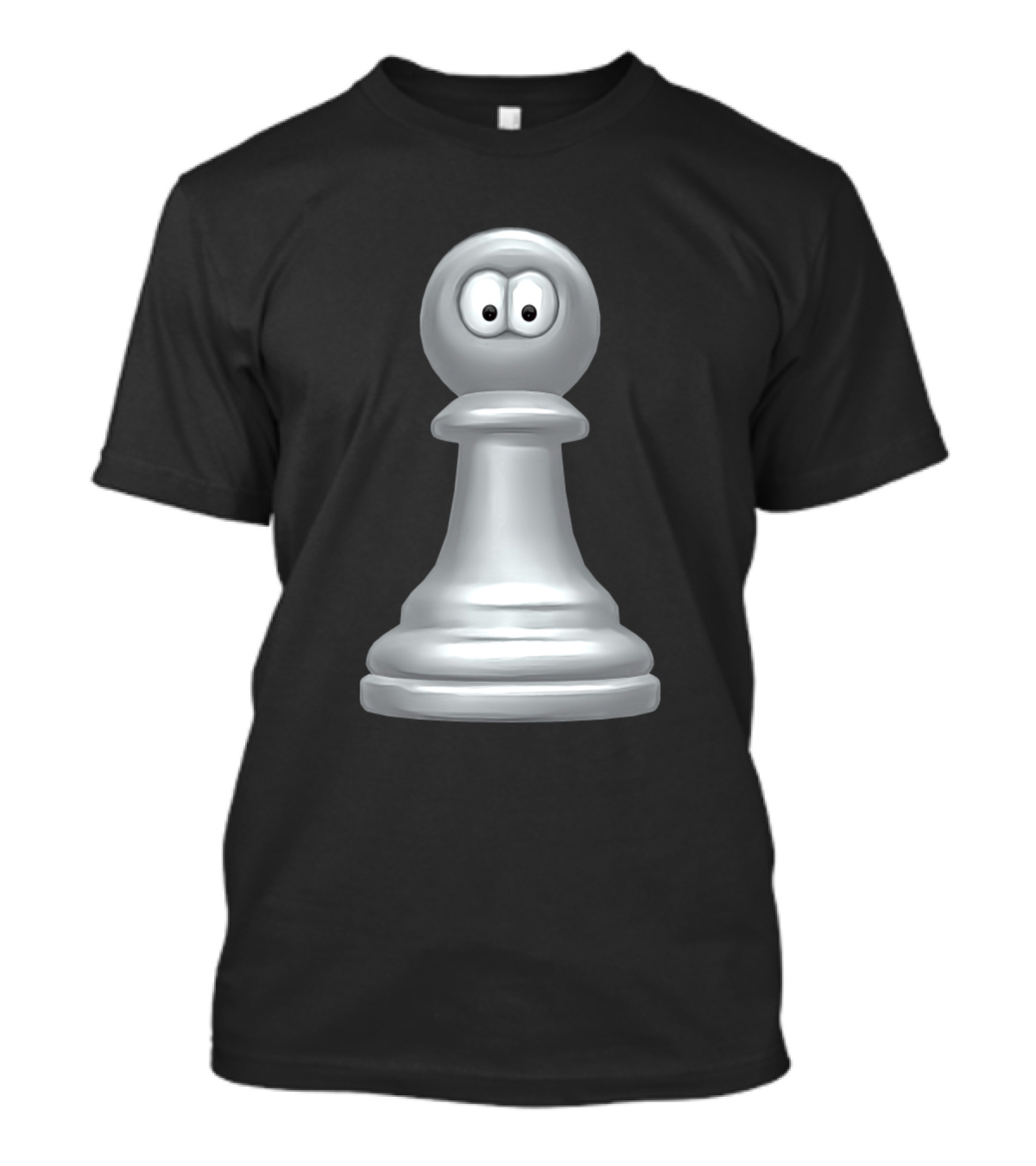 Cartoon Chess Pawn With Eyes T-Shirt