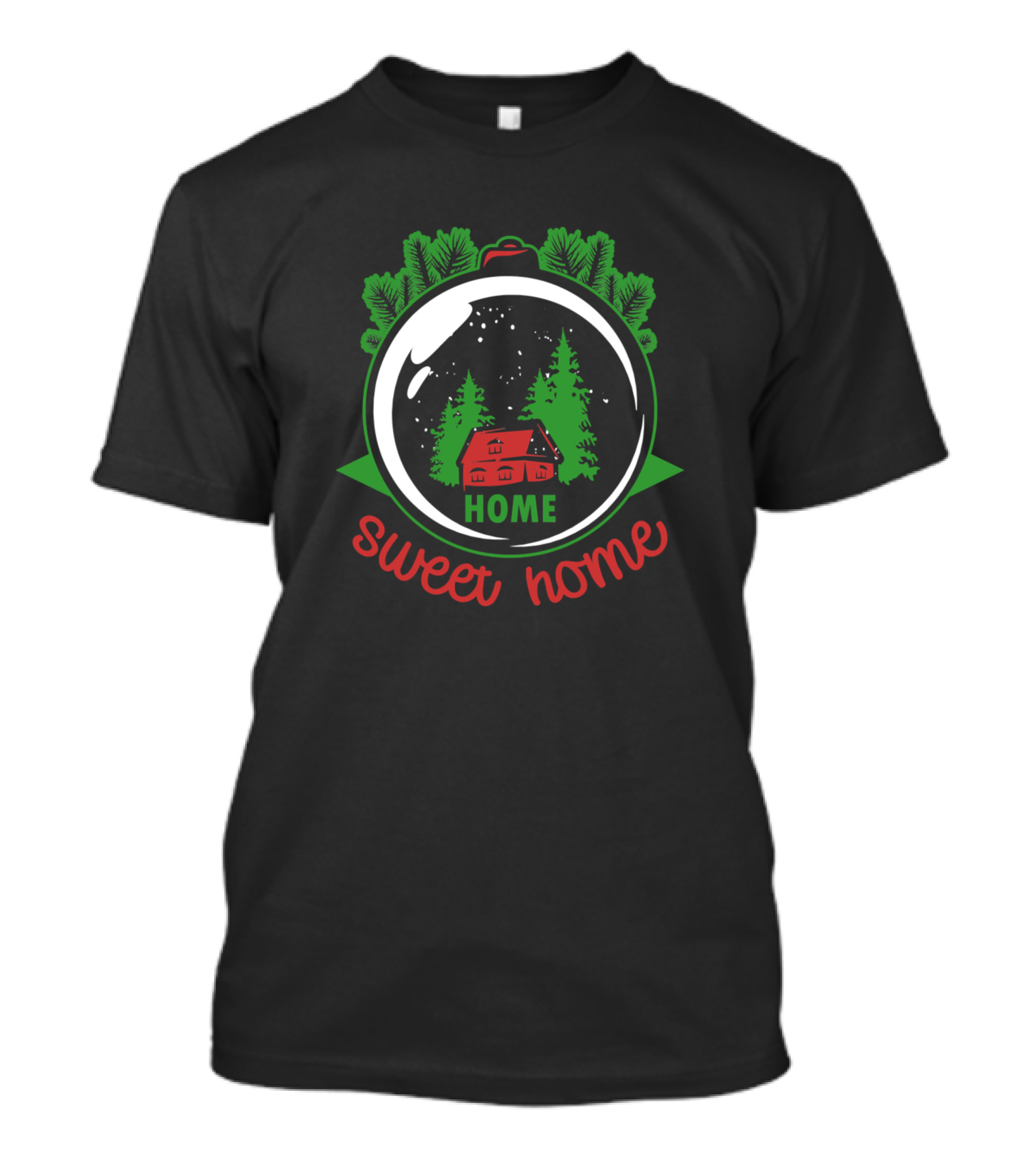 Christmas Home Sweet Home Ornament Cabin Holiday T-Shirt